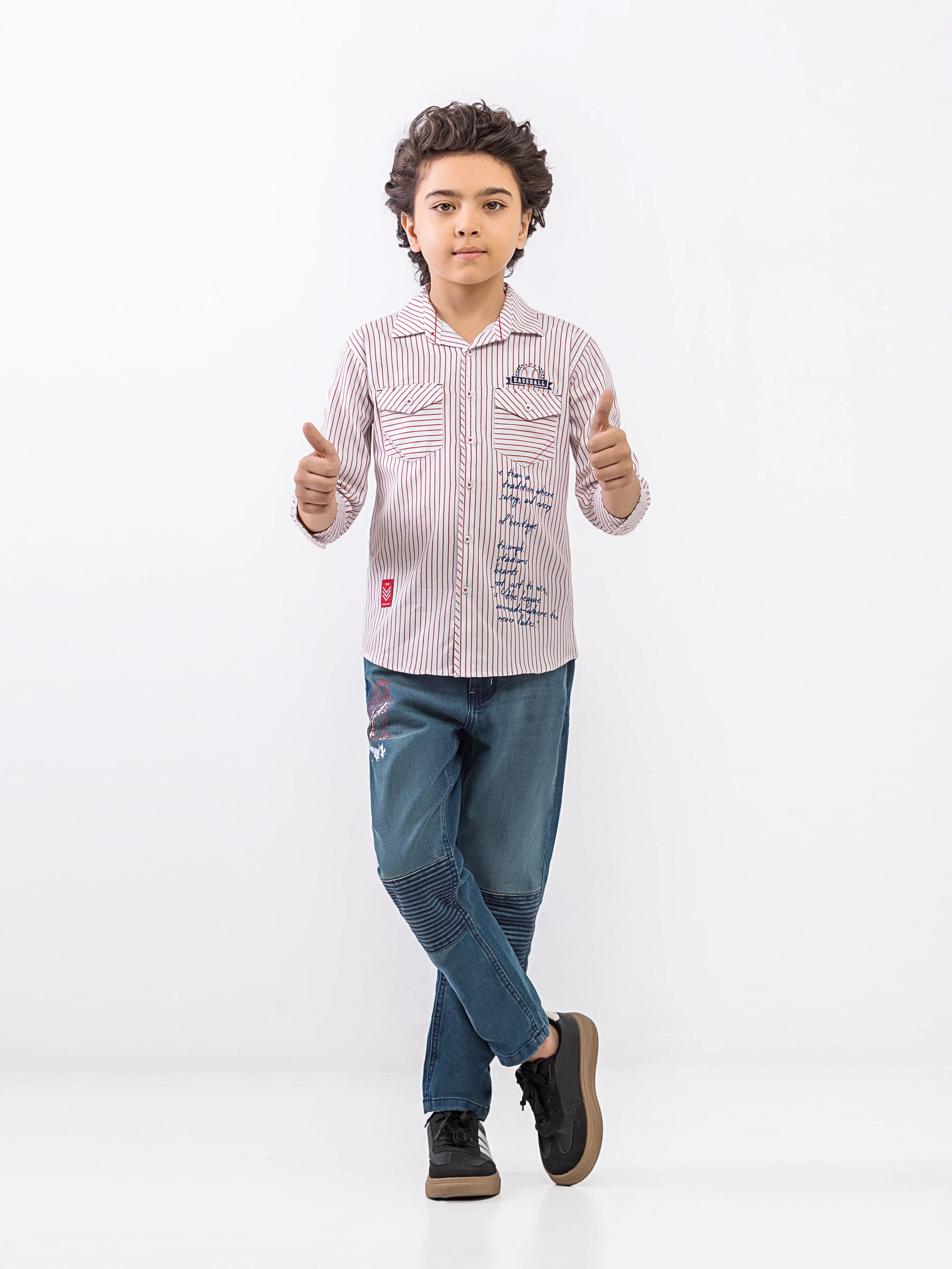 Boy's White & Red Shirt - EBTSF5-27683 - Image 2