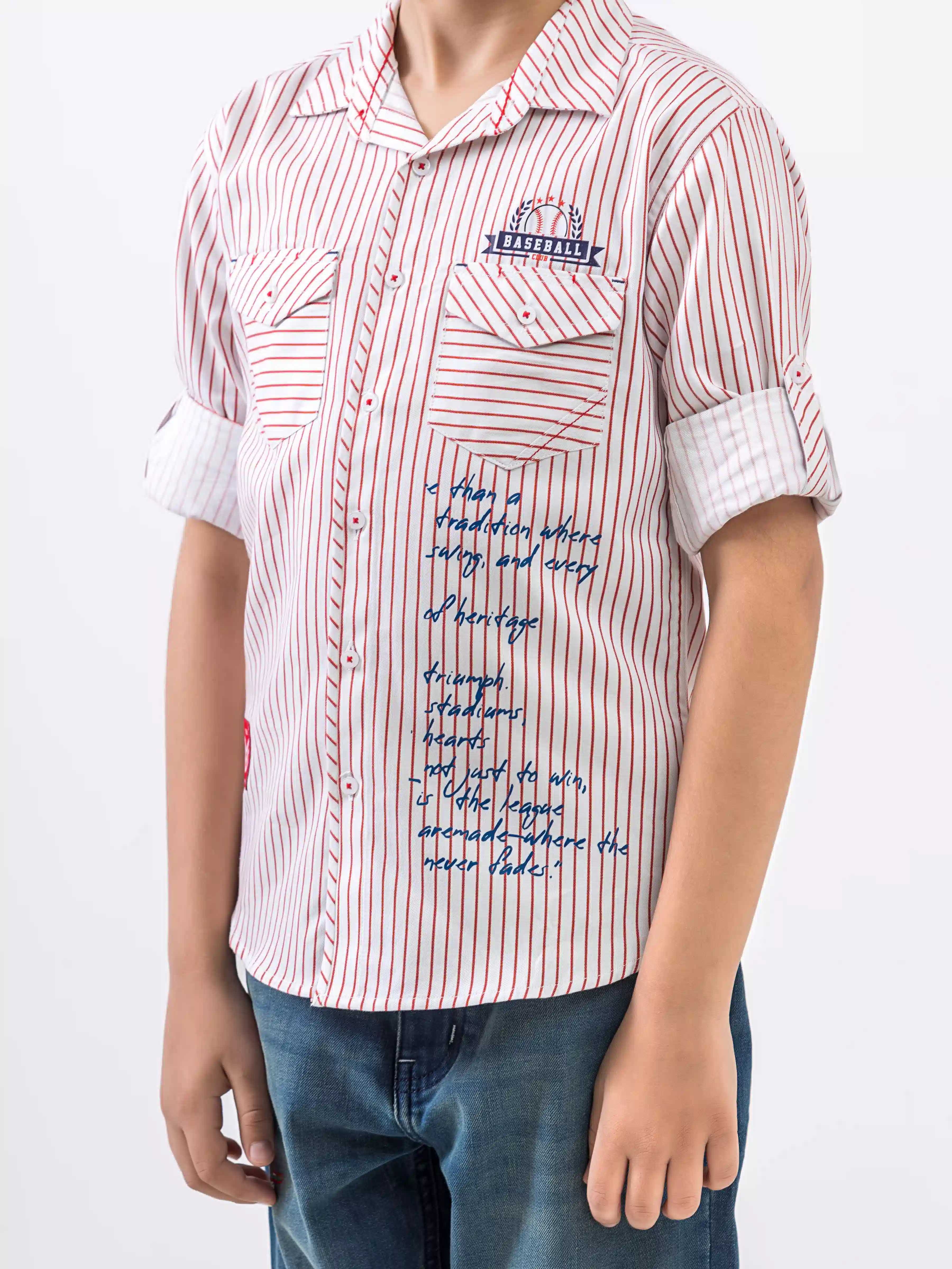 Boy's White & Red Shirt - EBTSF5-27683 - Image 3