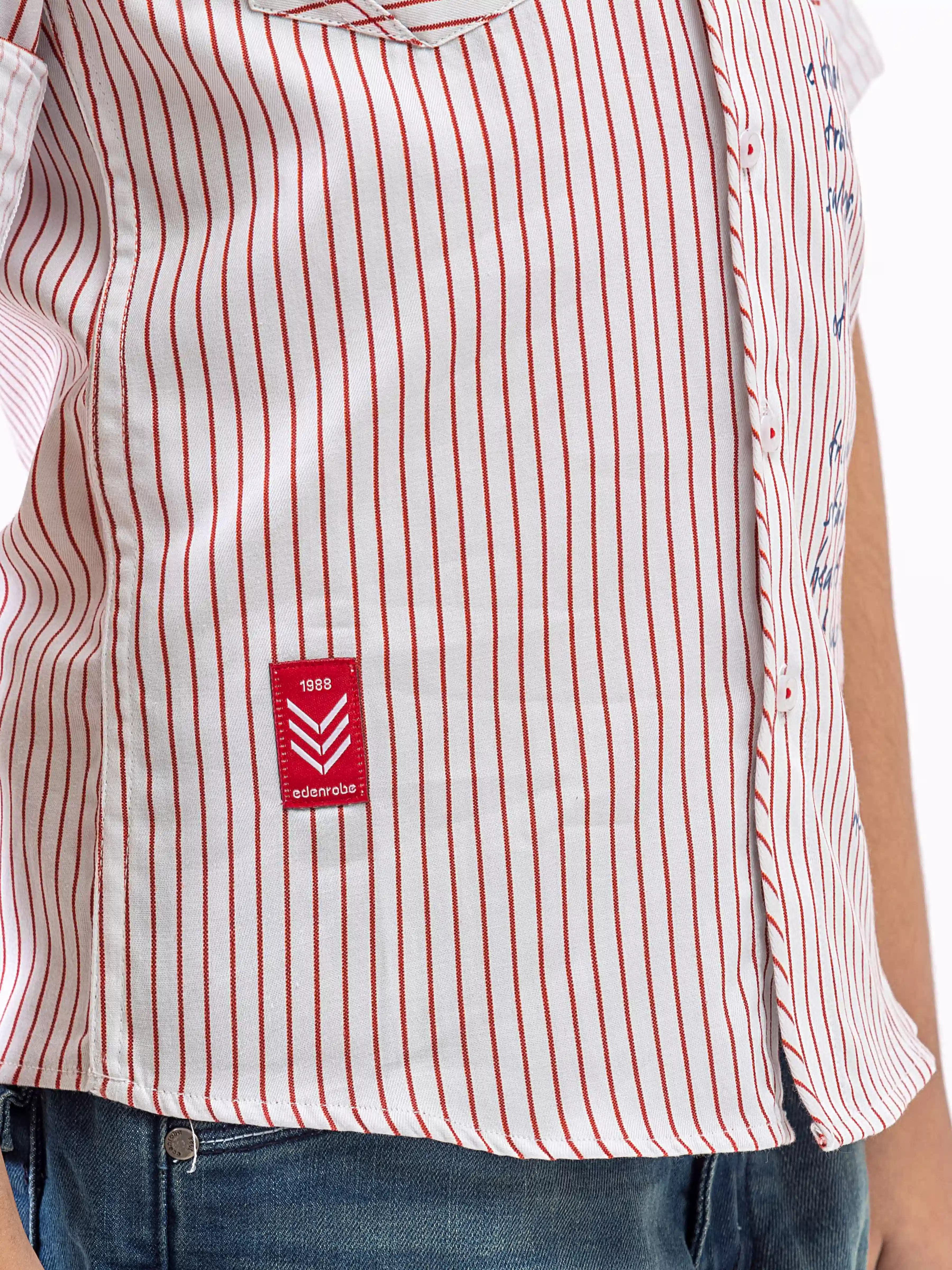 Boy's White & Red Shirt - EBTSF5-27683 - Image 4