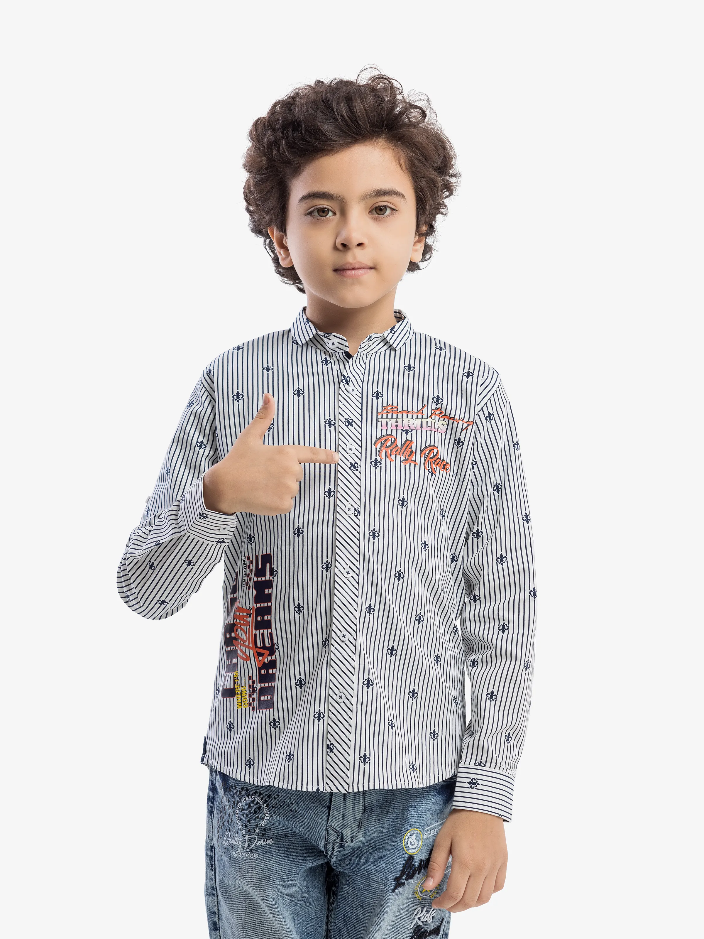Boy's White Shirt & T-shirt - EBTSF5-27658-2P