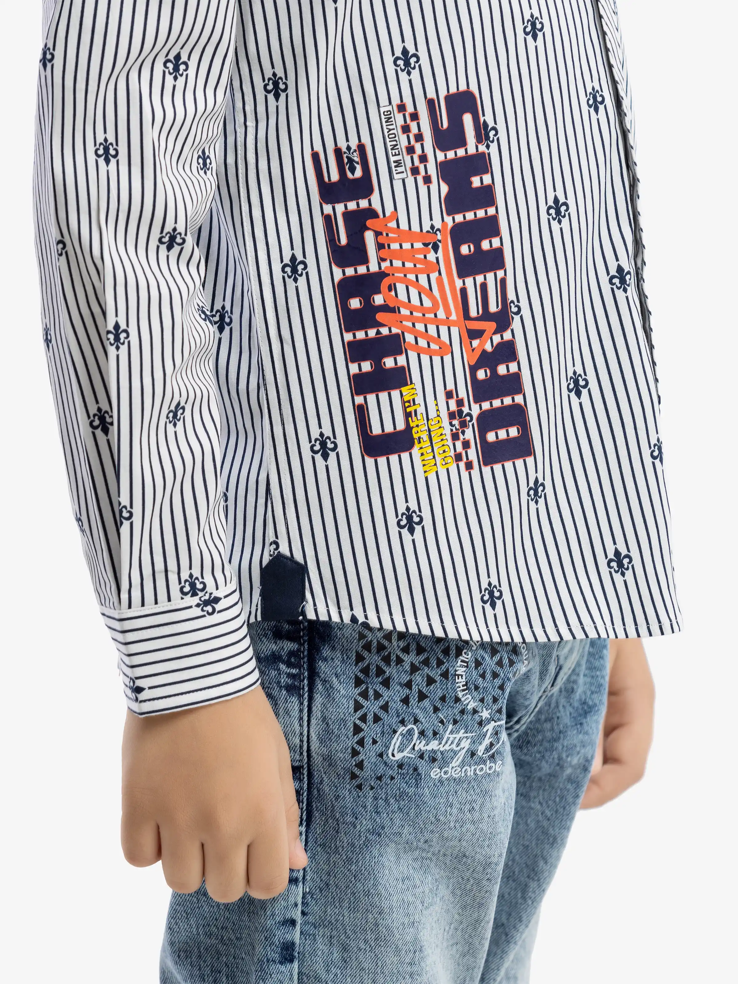 Boy's White Shirt & T-shirt - EBTSF5-27658-2P - Image 3