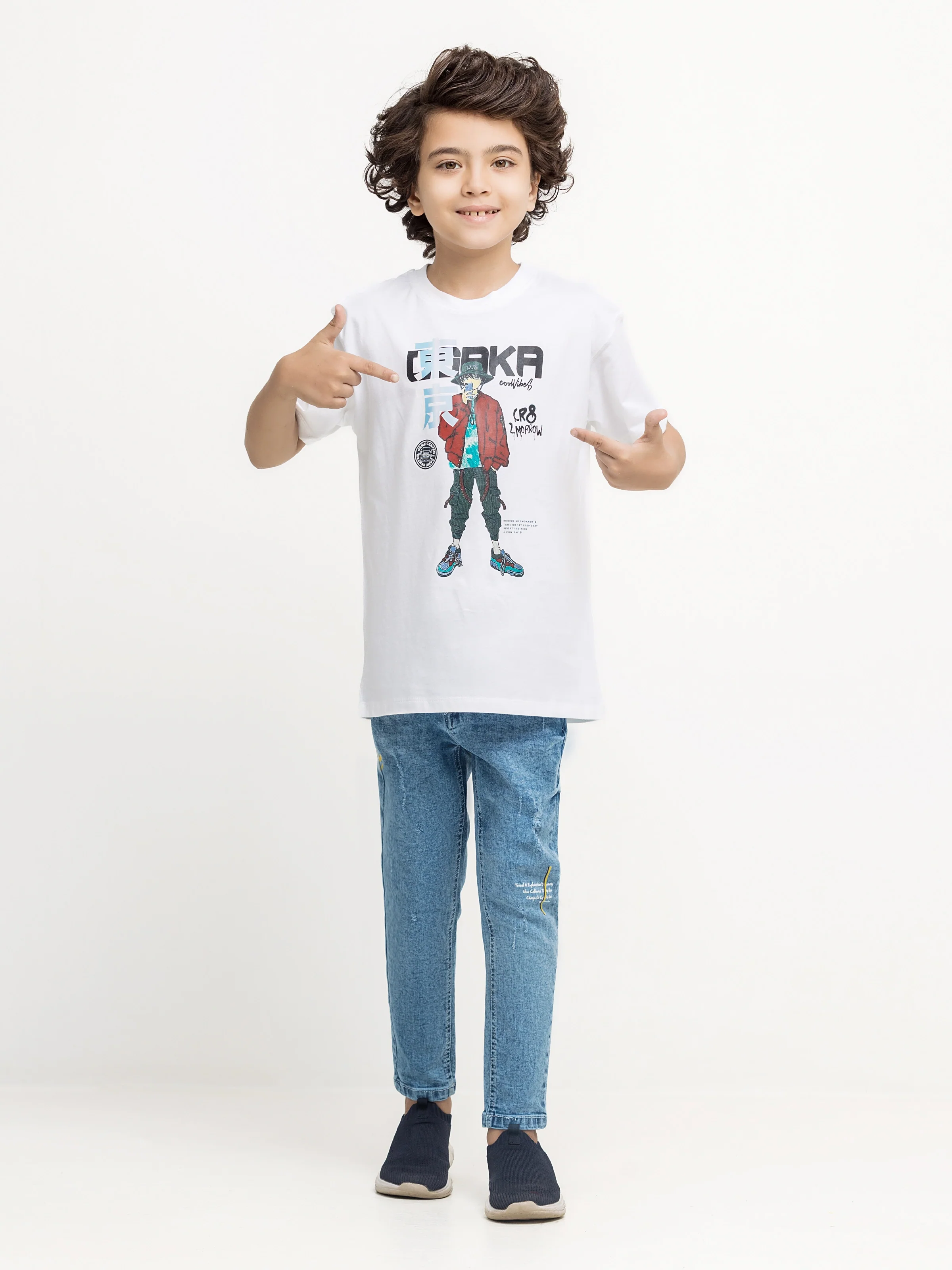 Boy's White T-Shirt - EBTTS24-058 - Image 2