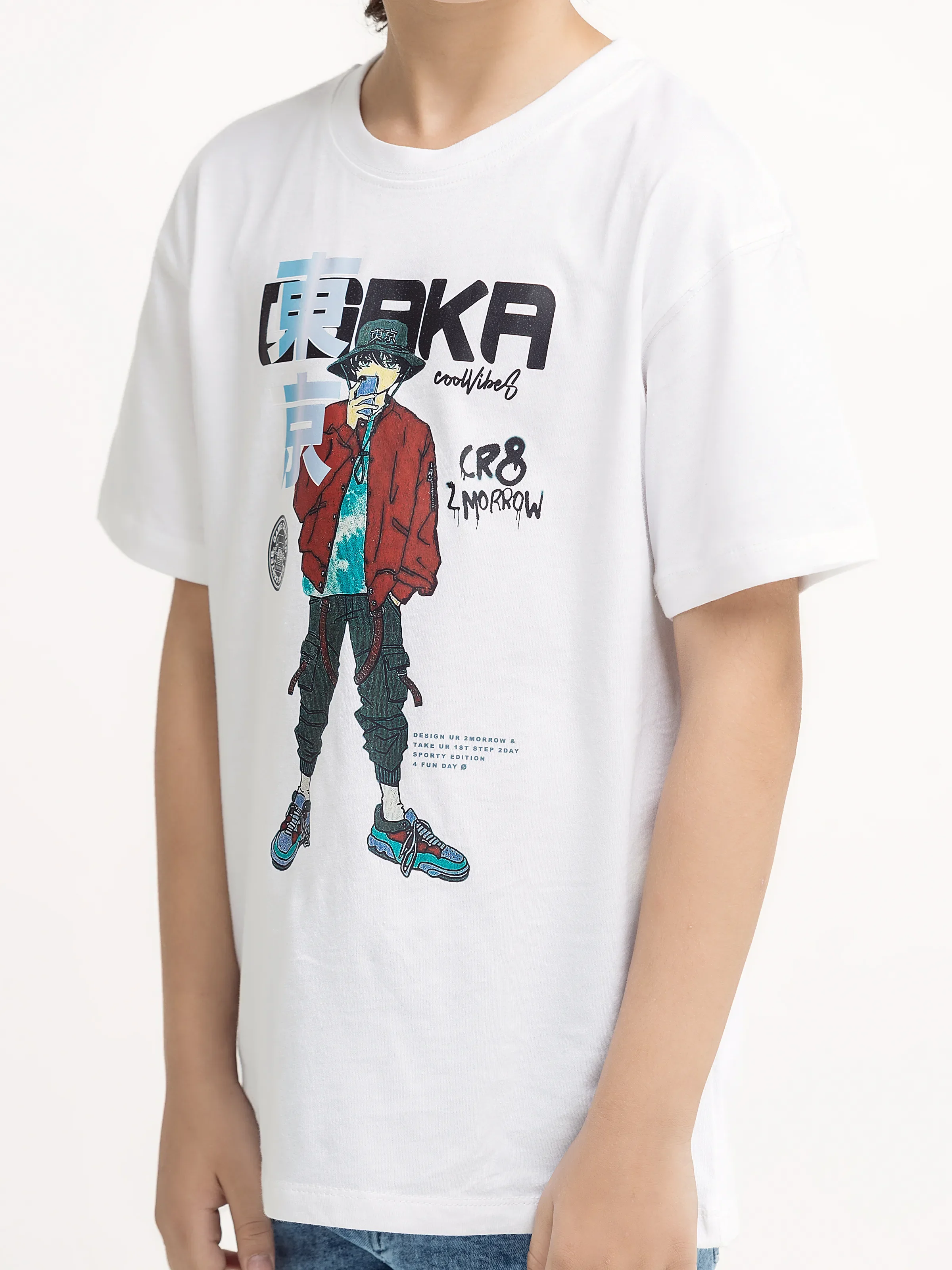 Boy's White T-Shirt - EBTTS24-058 - Image 3