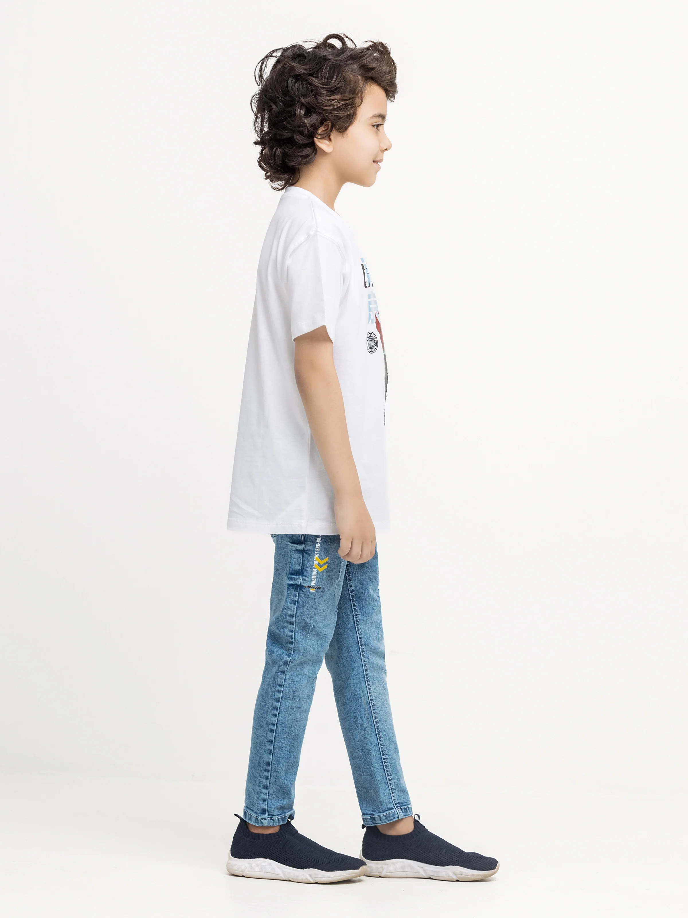Boy's White T-Shirt - EBTTS24-058 - Image 4