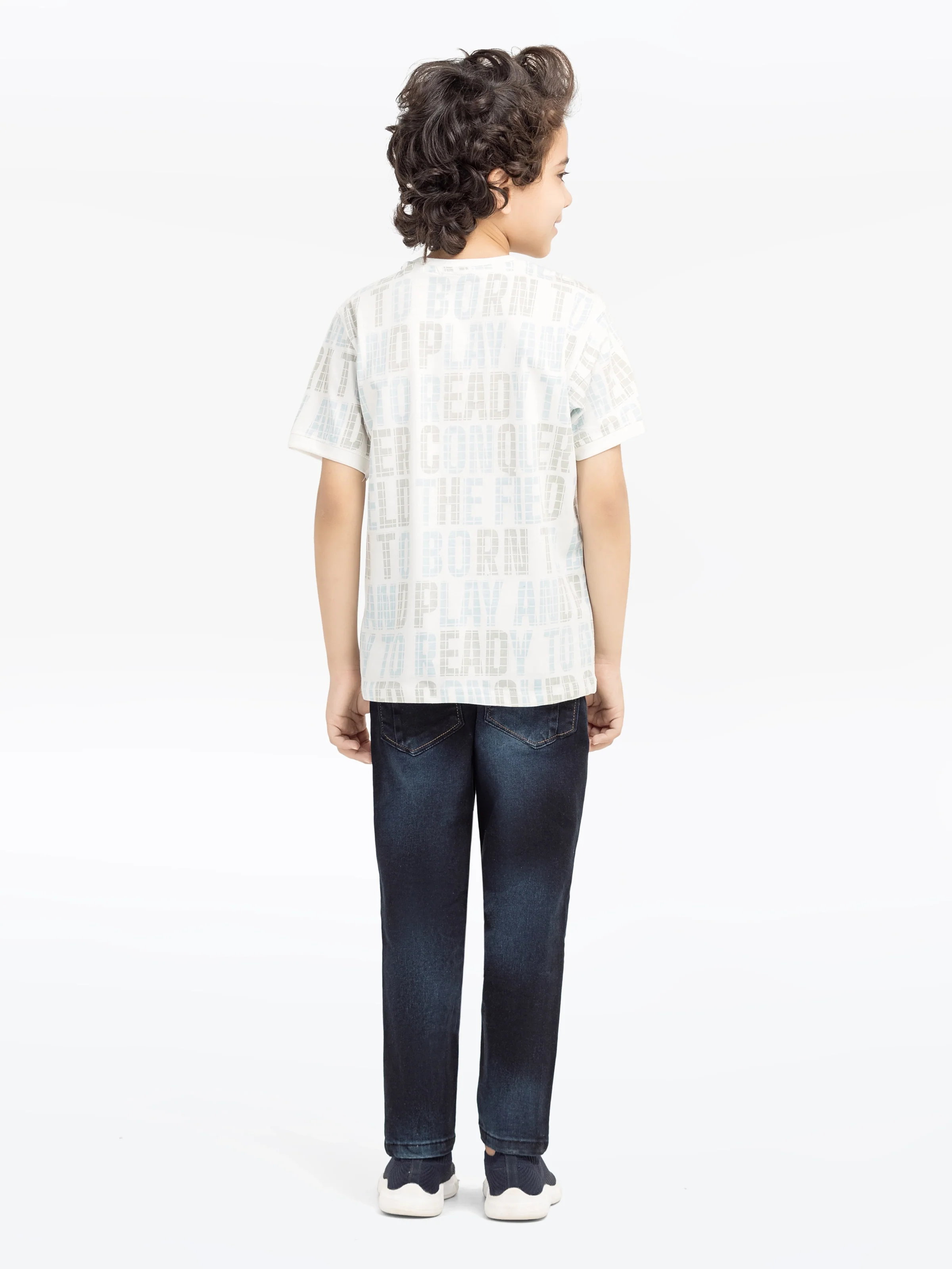 Boy's White T-Shirt - EBTTS5-020 - Image 5