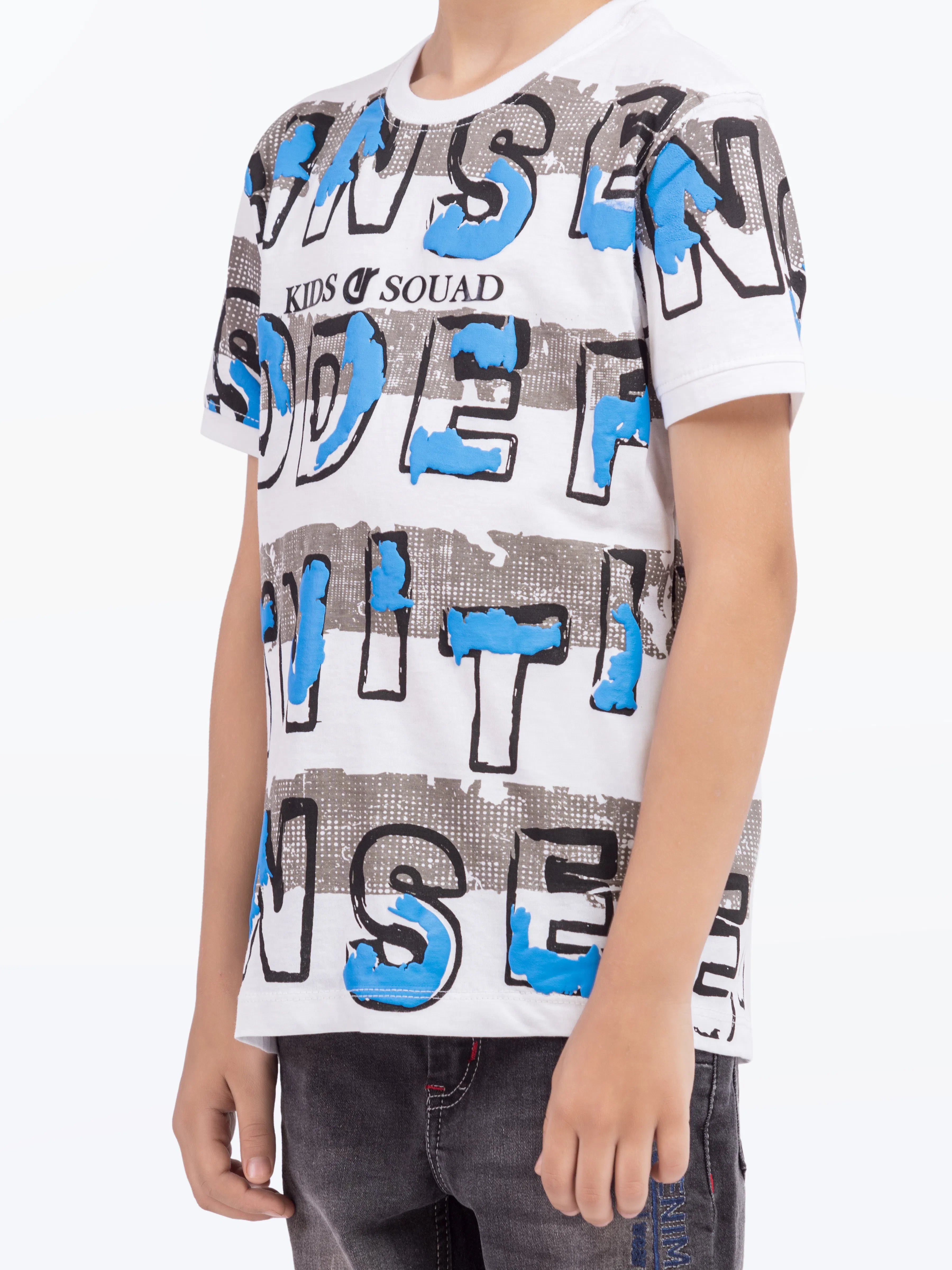 Boy's White T-Shirt - EBTTS5-021 - Image 3