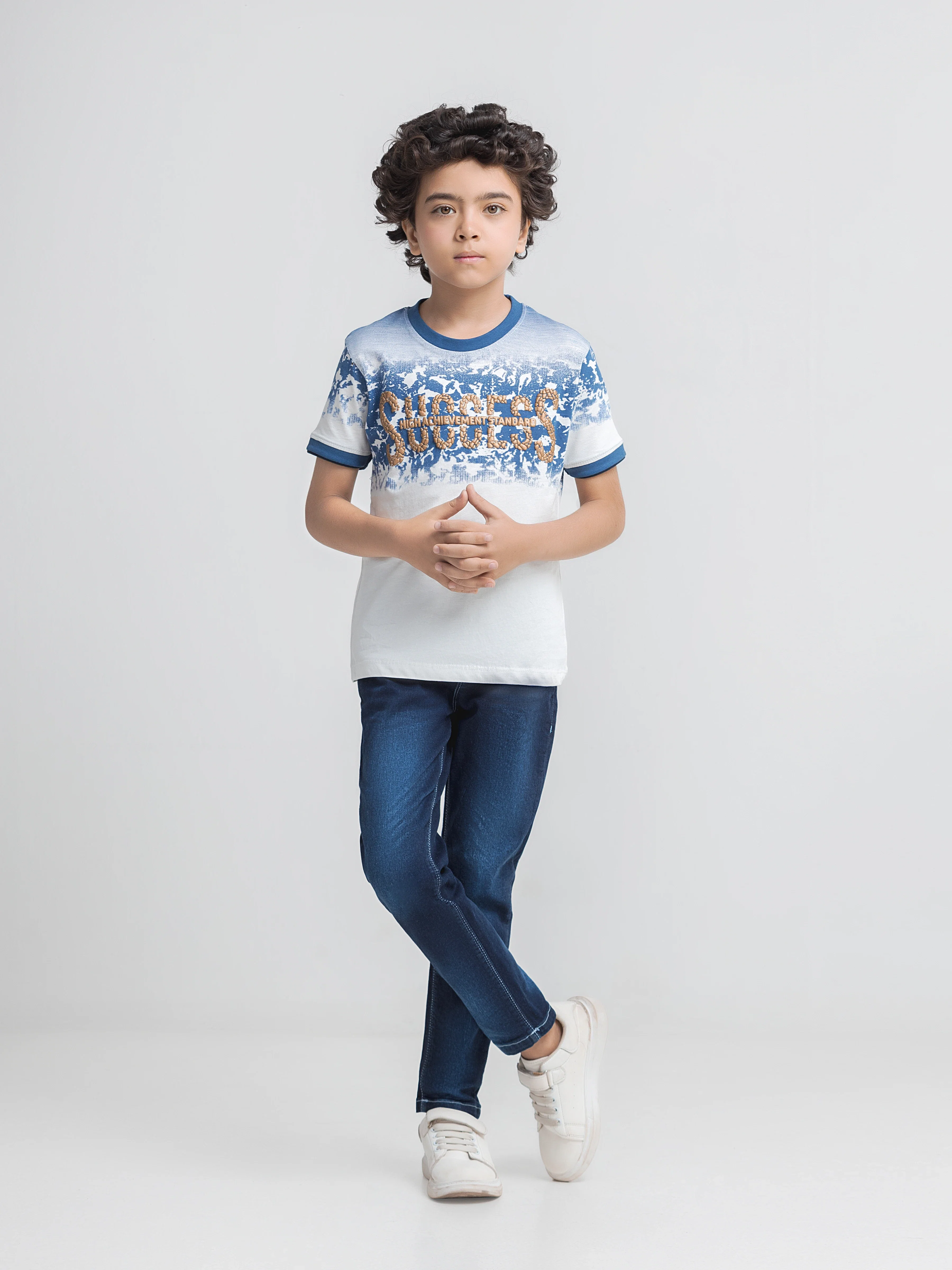 Boy's White T-Shirt - EBTTS6-001 - Image 2