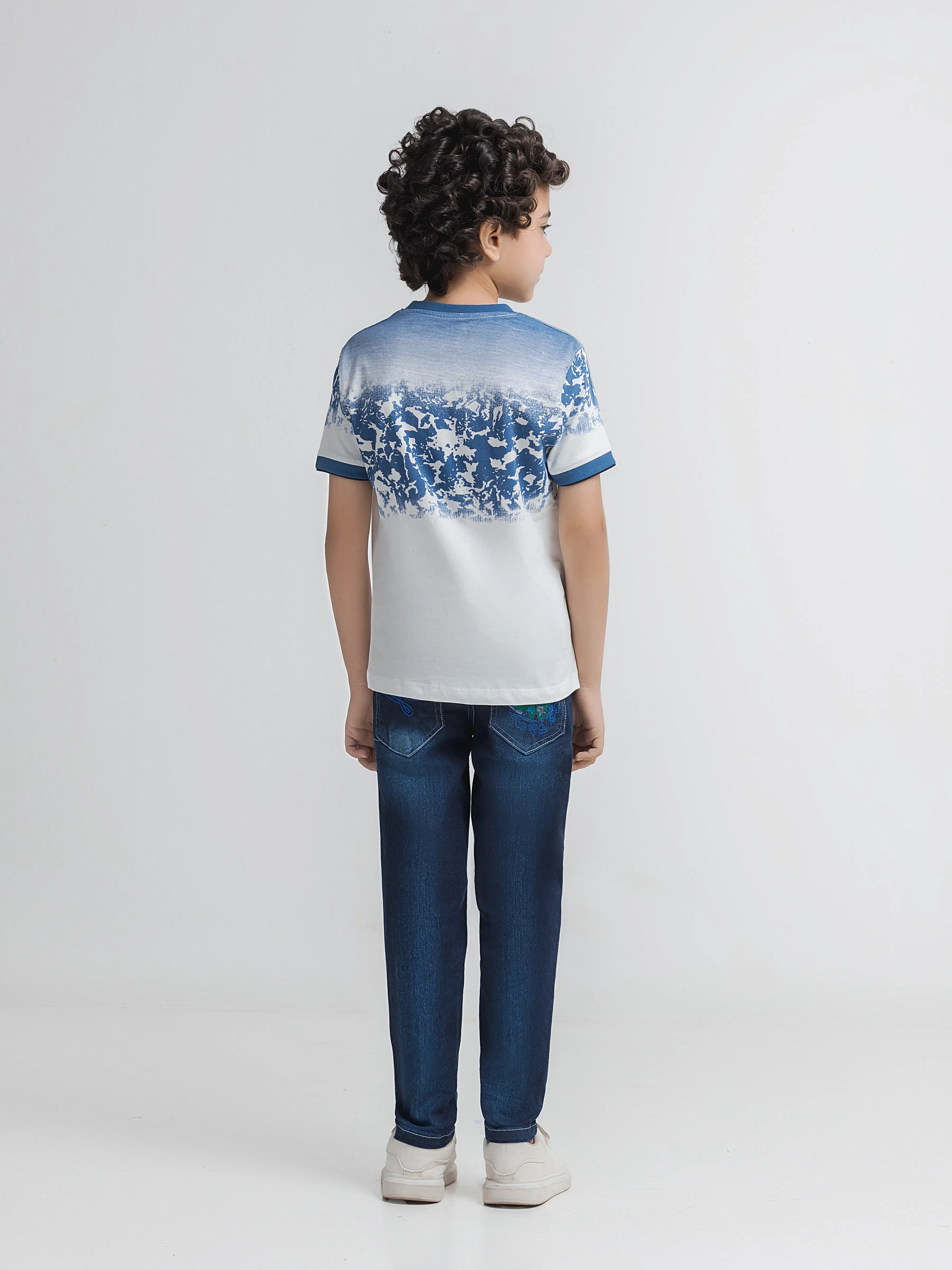 Boy's White T-Shirt - EBTTS6-001 - Image 5