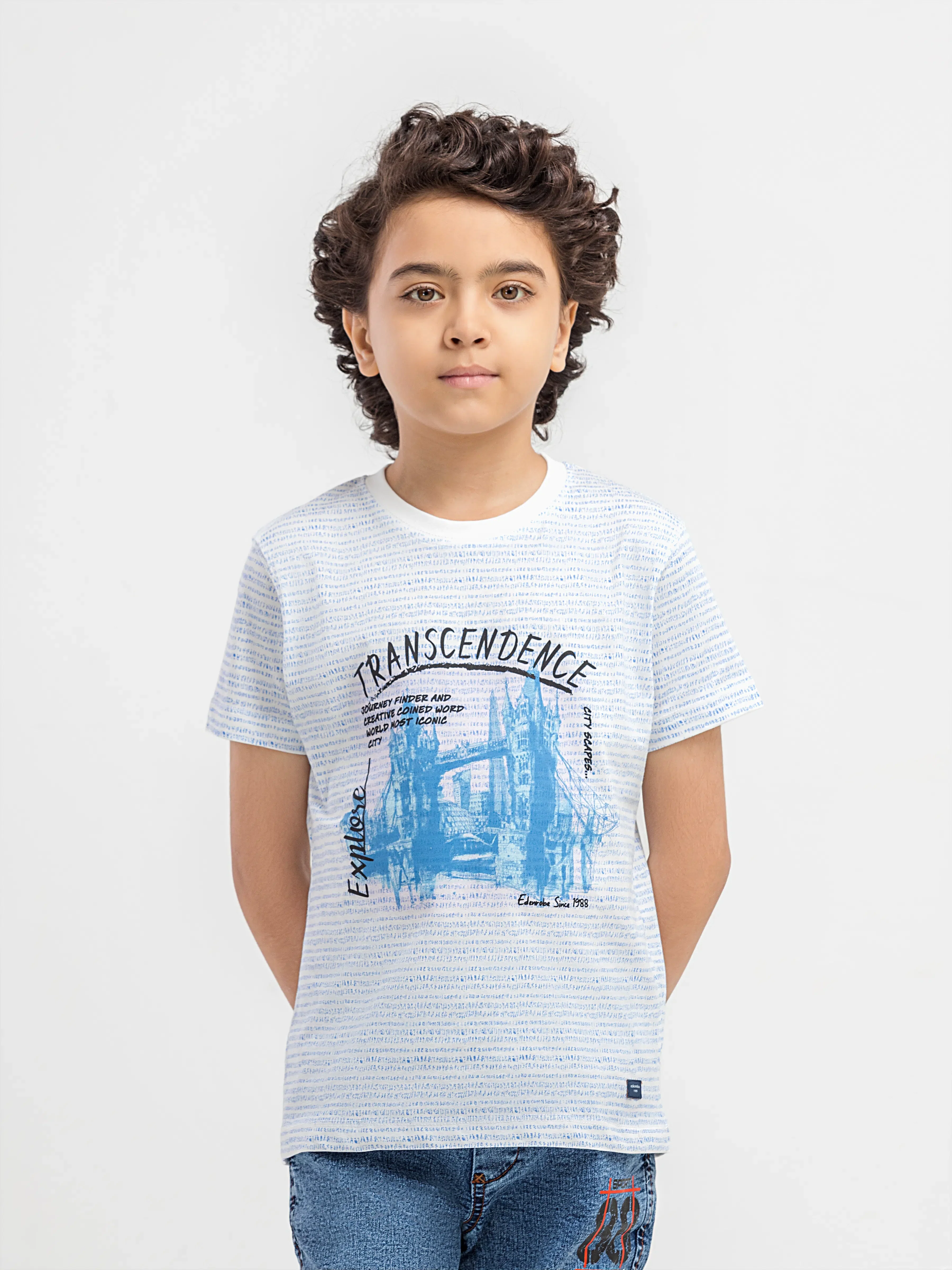 Boy's White T-Shirt - EBTTS6-004