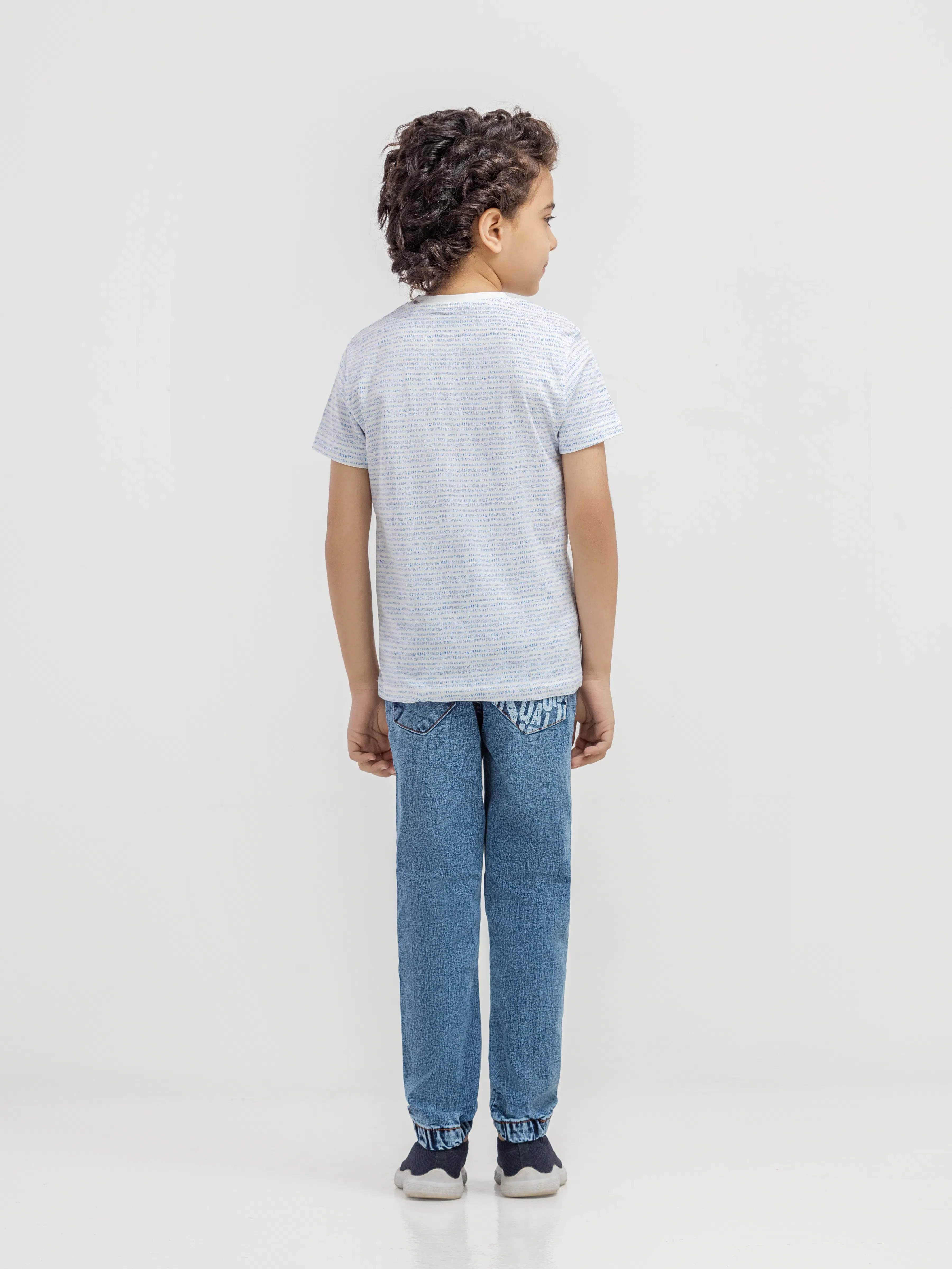 Boy's White T-Shirt - EBTTS6-004 - Image 5