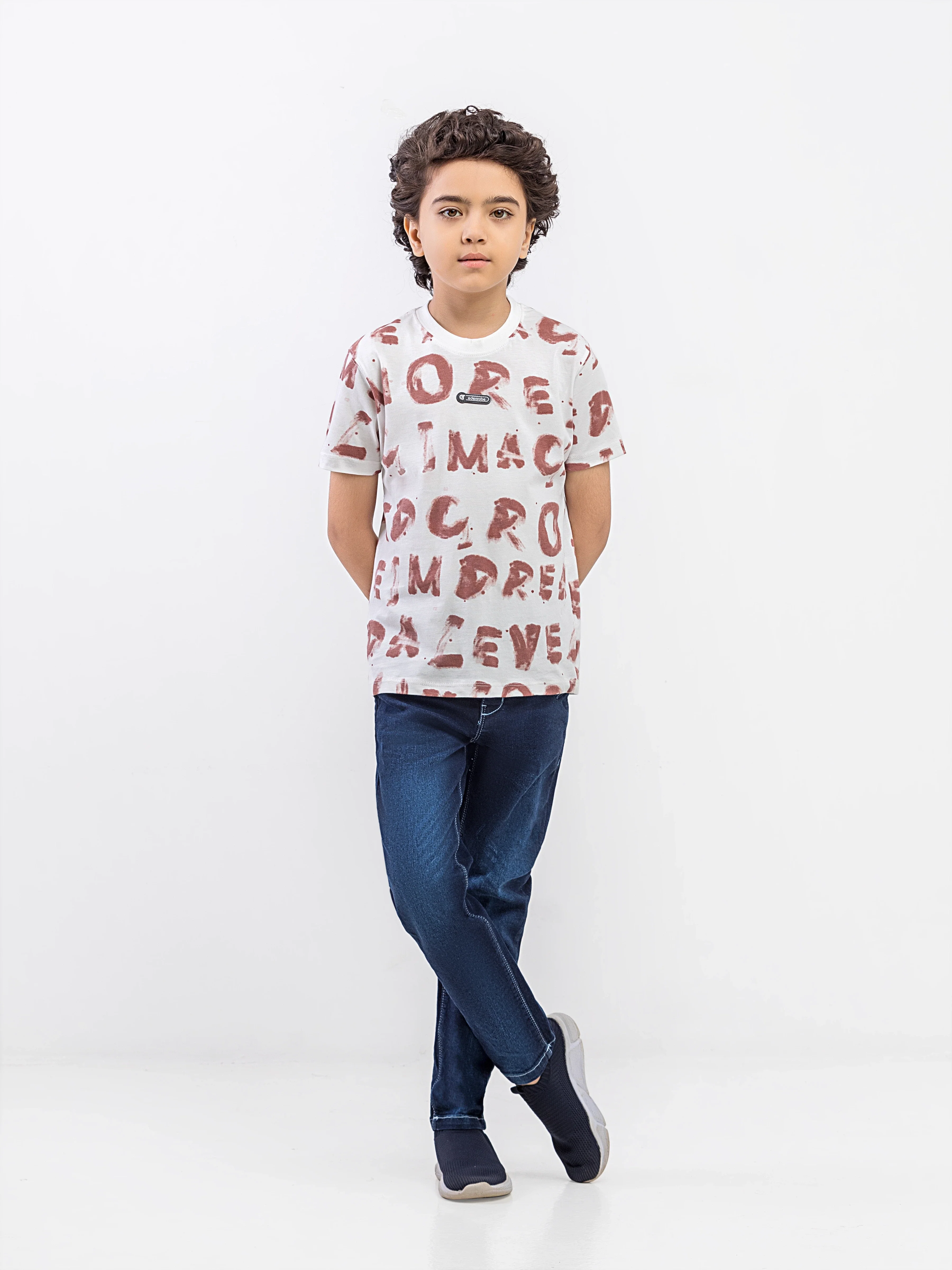 Boy's White T-Shirt - EBTTS6-039 - Image 2