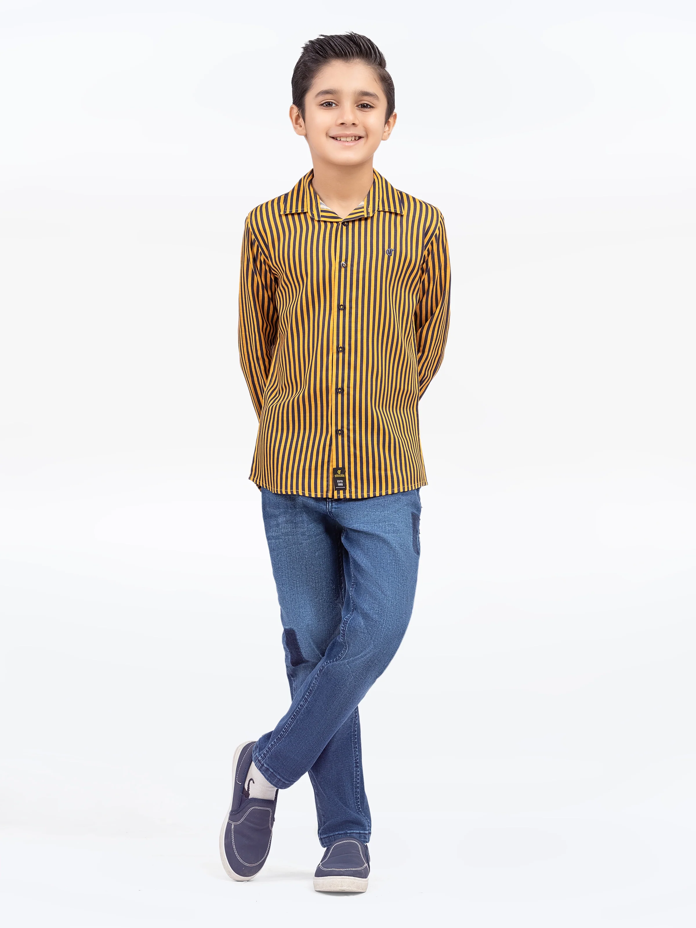 Boy's Black & Yellow Shirt - EBTS5-27614 - Image 2