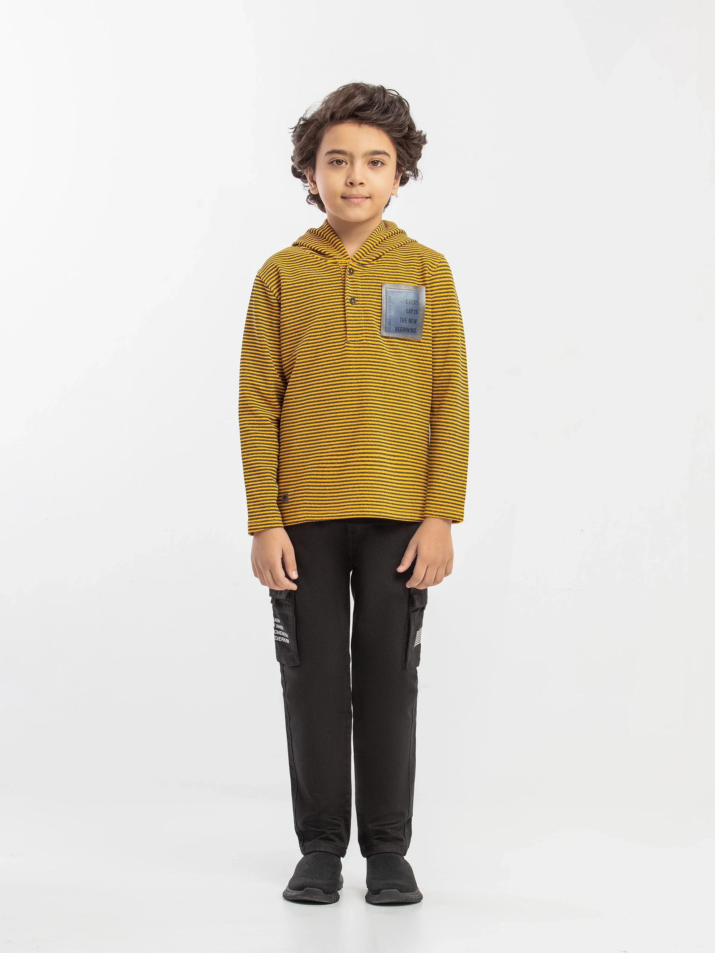 Boy's Yellow Hoodie - EBTH5-003 - Image 2