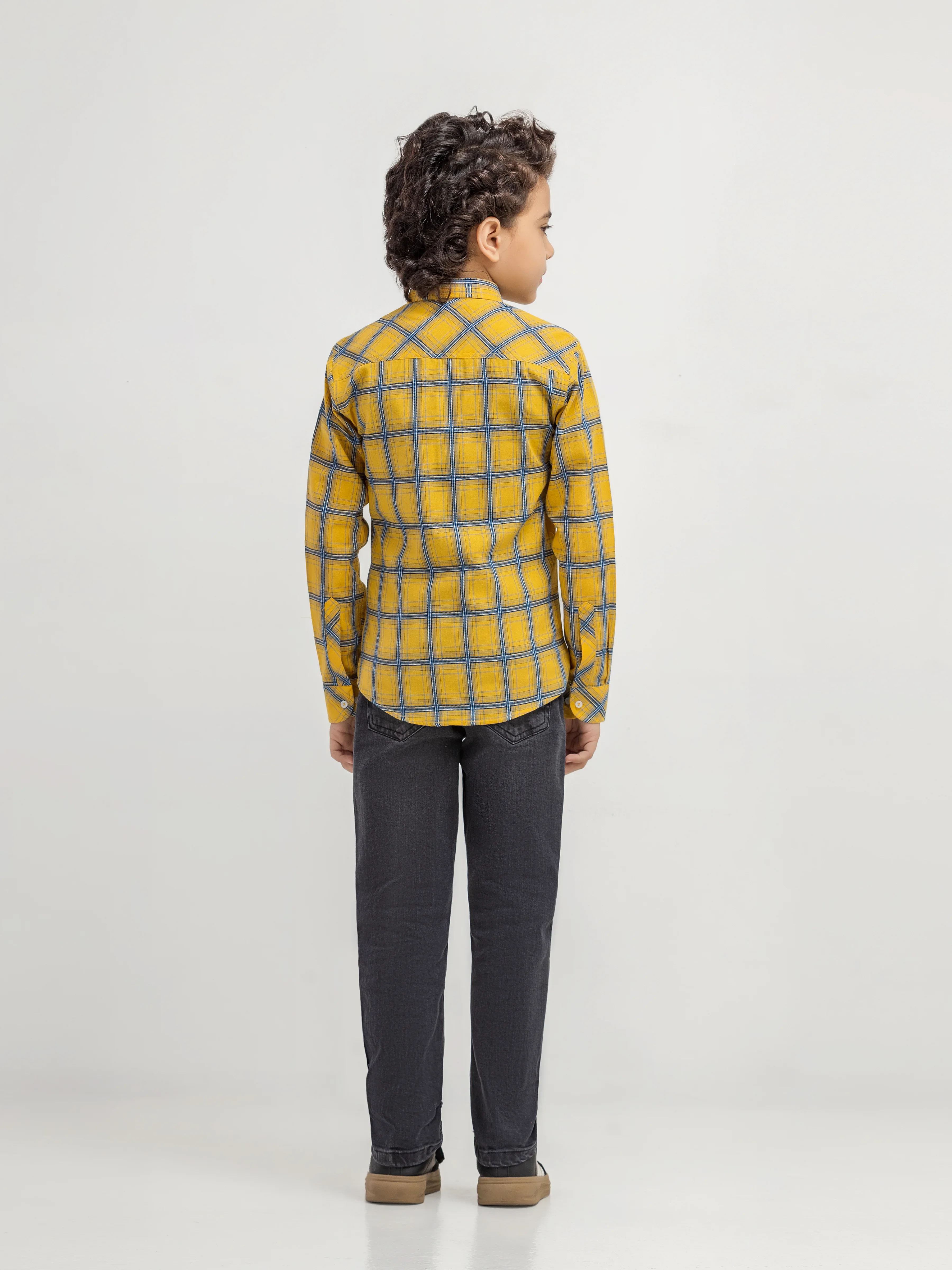 Boy's Yellow & Navy Shirt - EBTSF6-27695-2P - Image 5