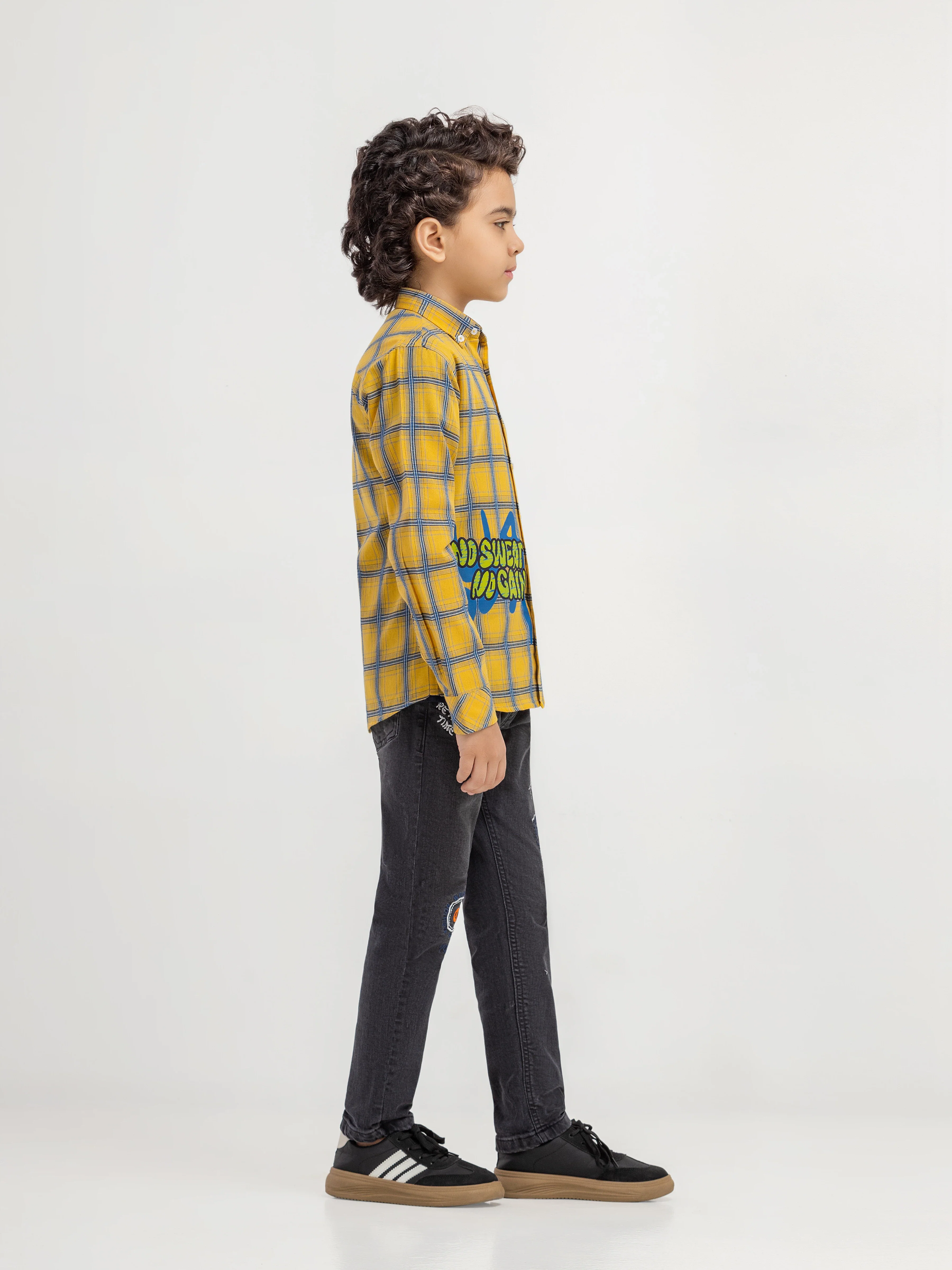 Boy's Yellow & Navy Shirt - EBTSF6-27695-2P - Image 6