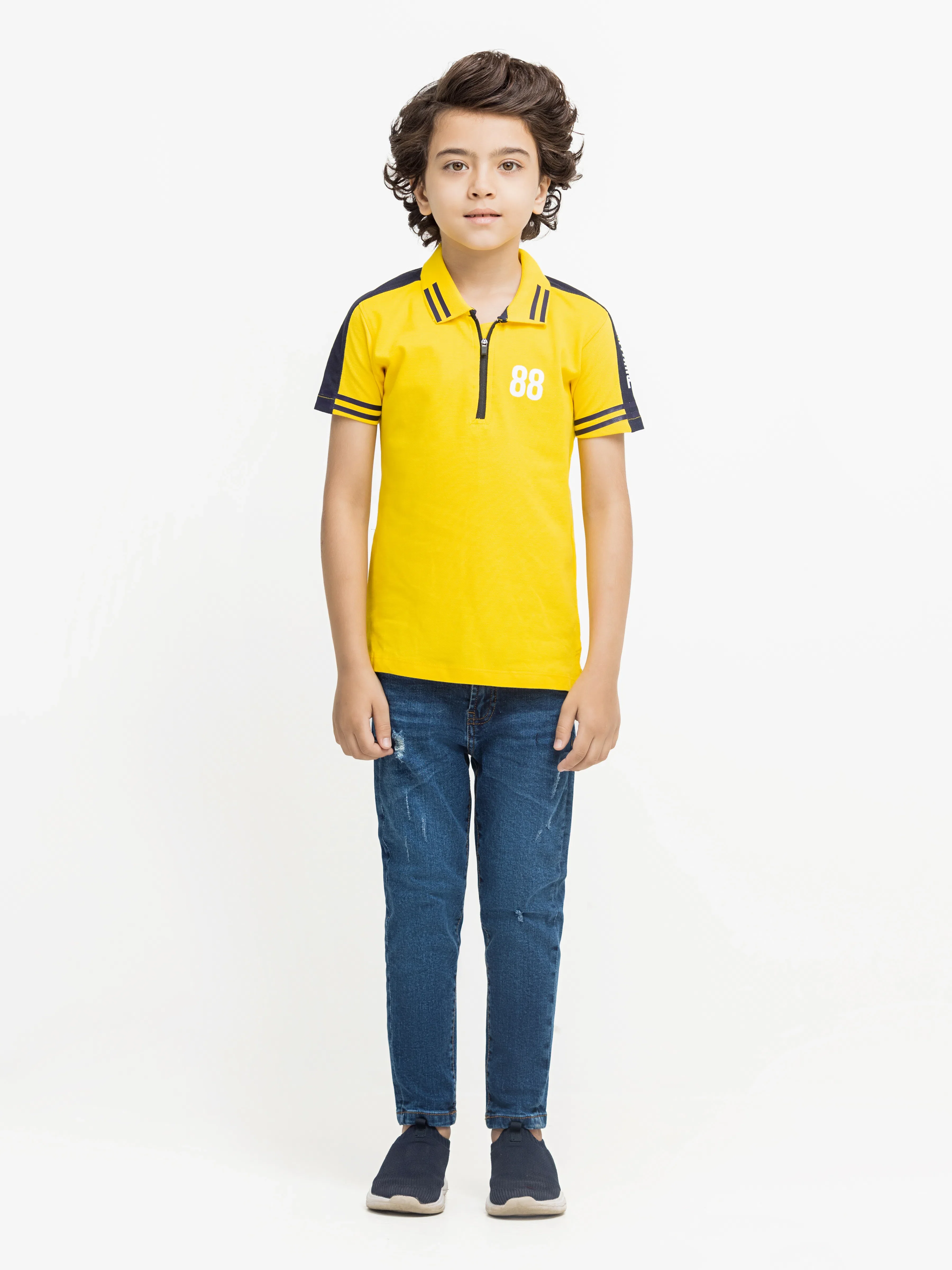 Boy's Yellow Polo Shirt - EBTPS24-006 - Image 2