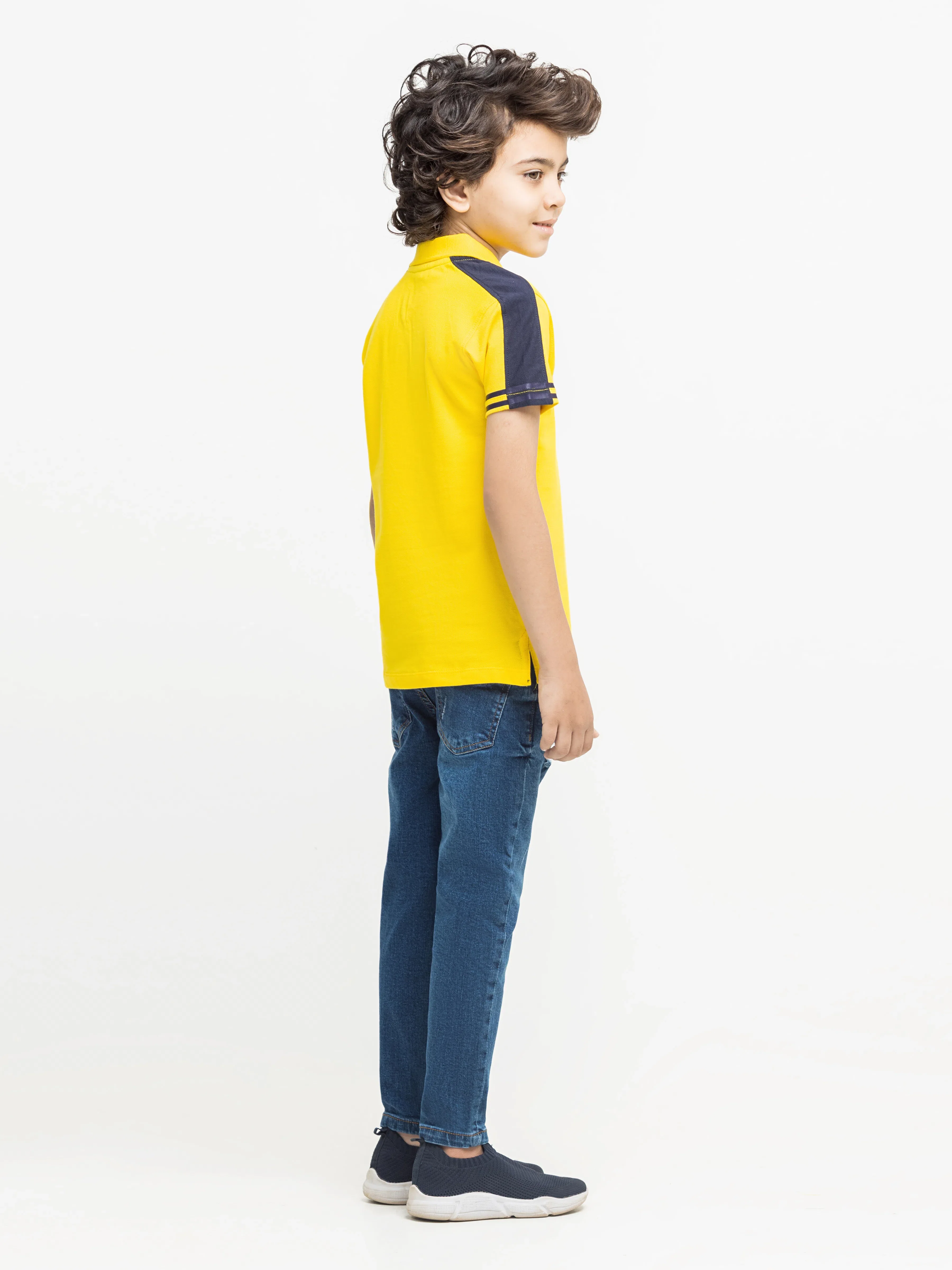 Boy's Yellow Polo Shirt - EBTPS24-006 - Image 5
