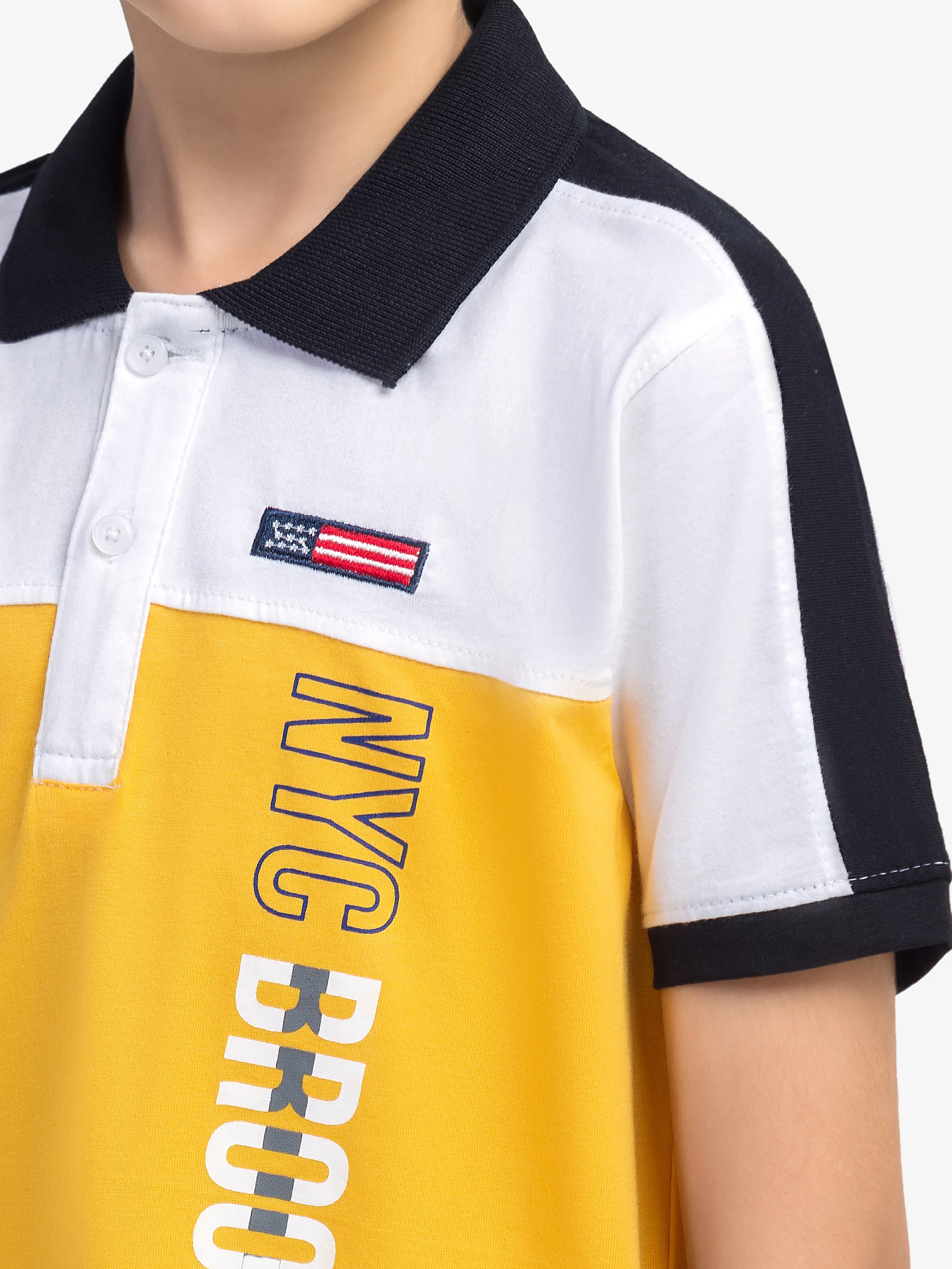Boy's Yellow Polo Shirt - EBTPS24-018 - Image 3