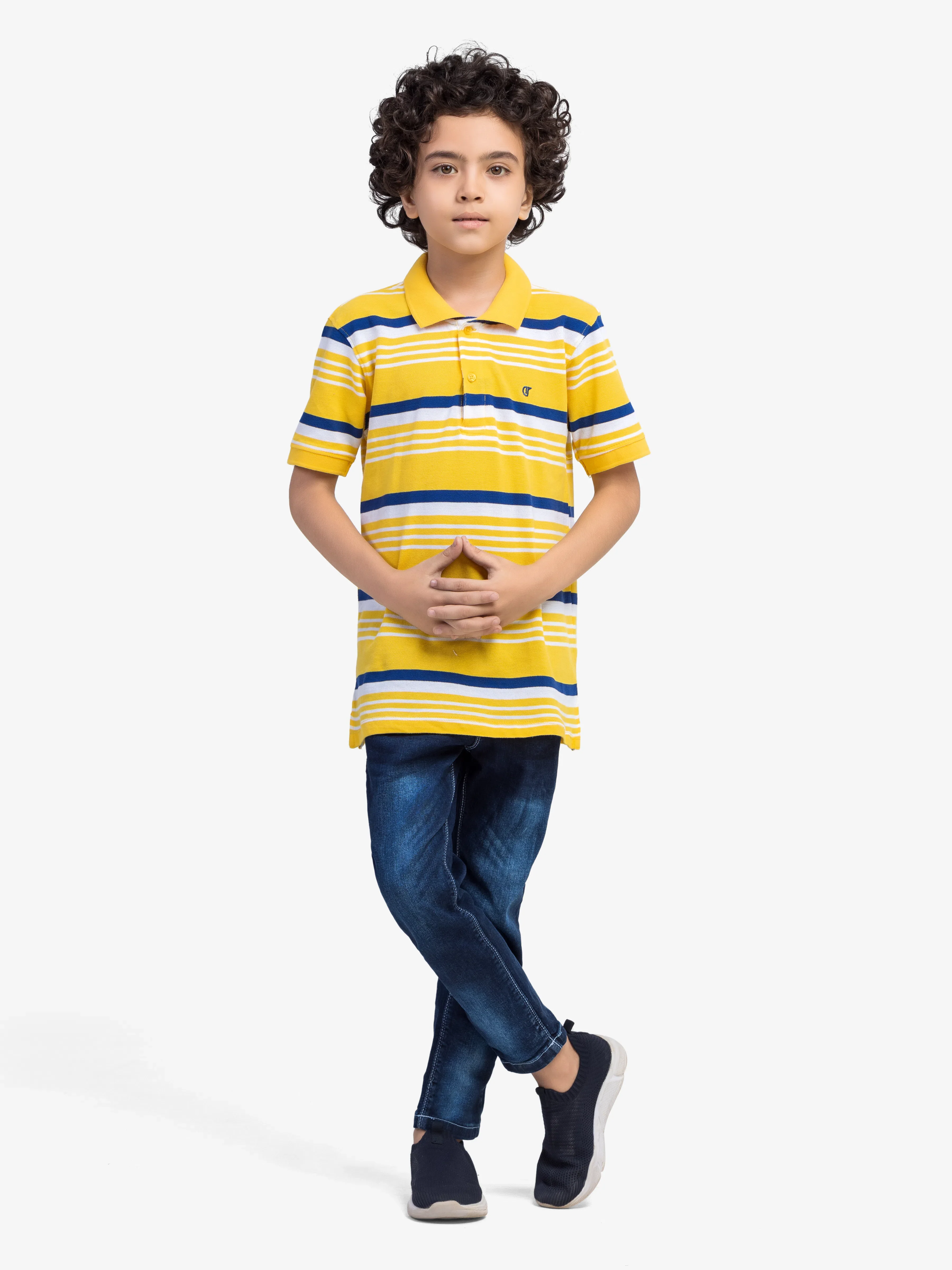 Boy's Yellow Polo Shirt - EBTPS5-022 - Image 2