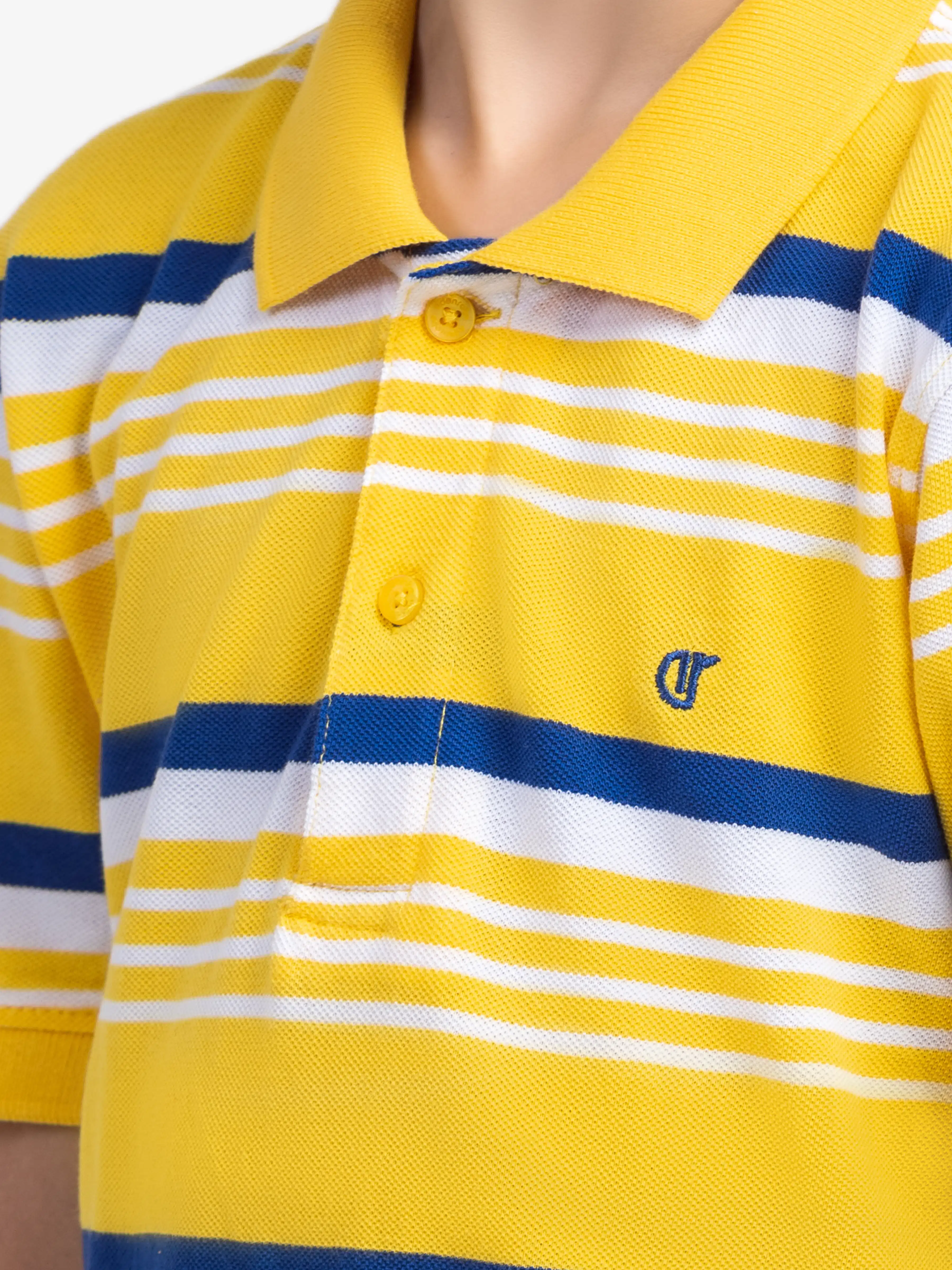 Boy's Yellow Polo Shirt - EBTPS5-022 - Image 3