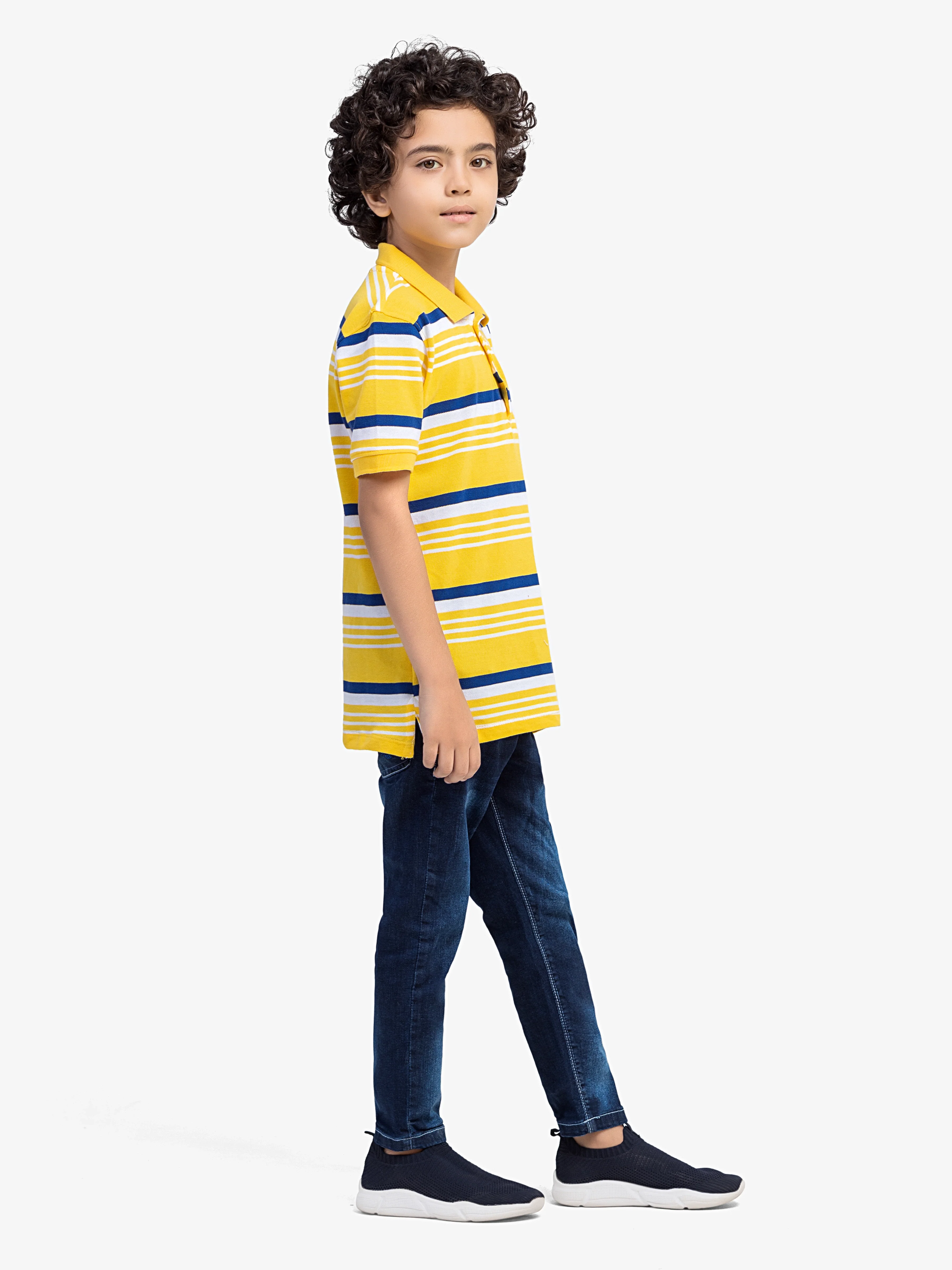 Boy's Yellow Polo Shirt - EBTPS5-022 - Image 4