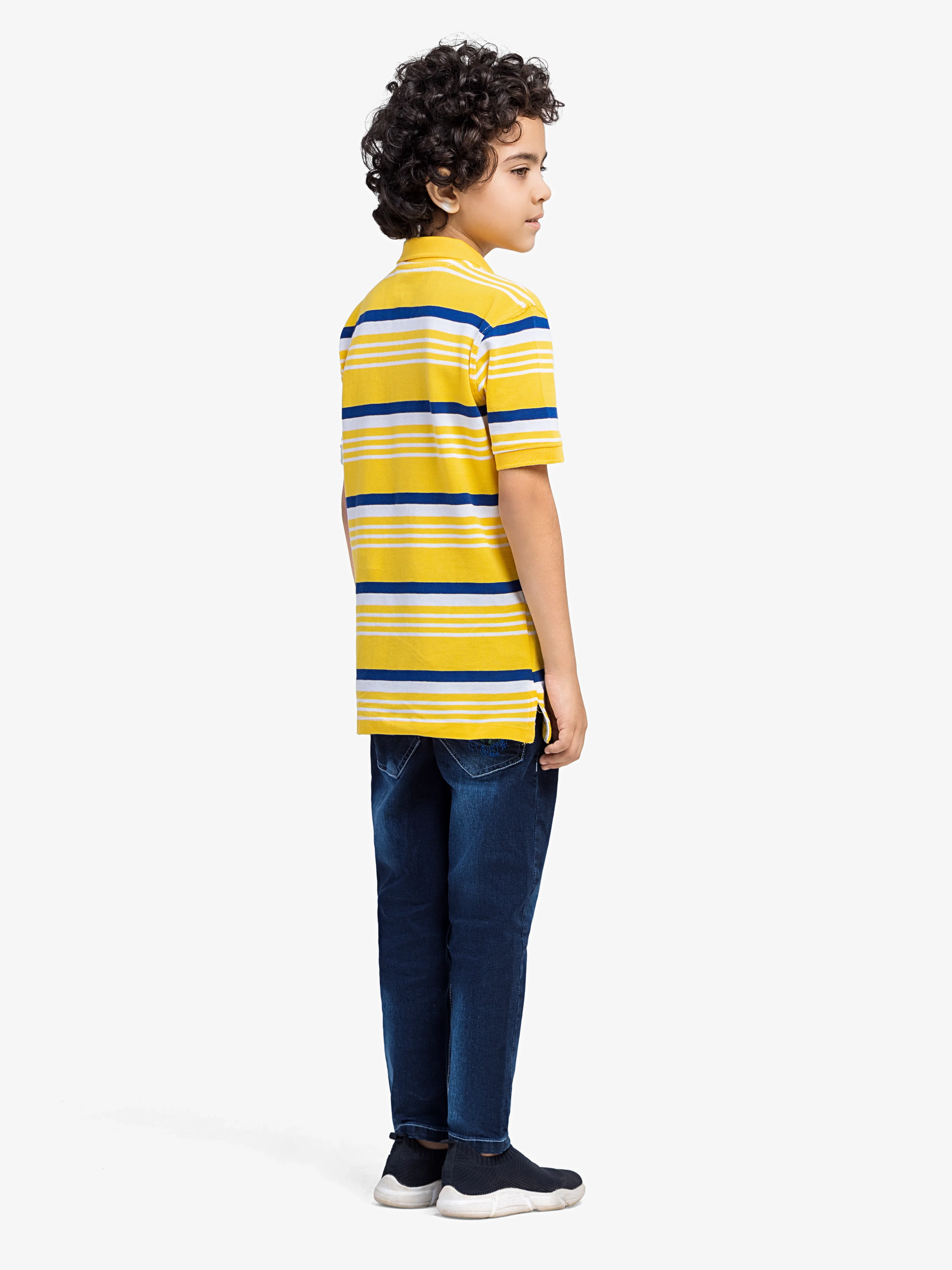 Boy's Yellow Polo Shirt - EBTPS5-022 - Image 5