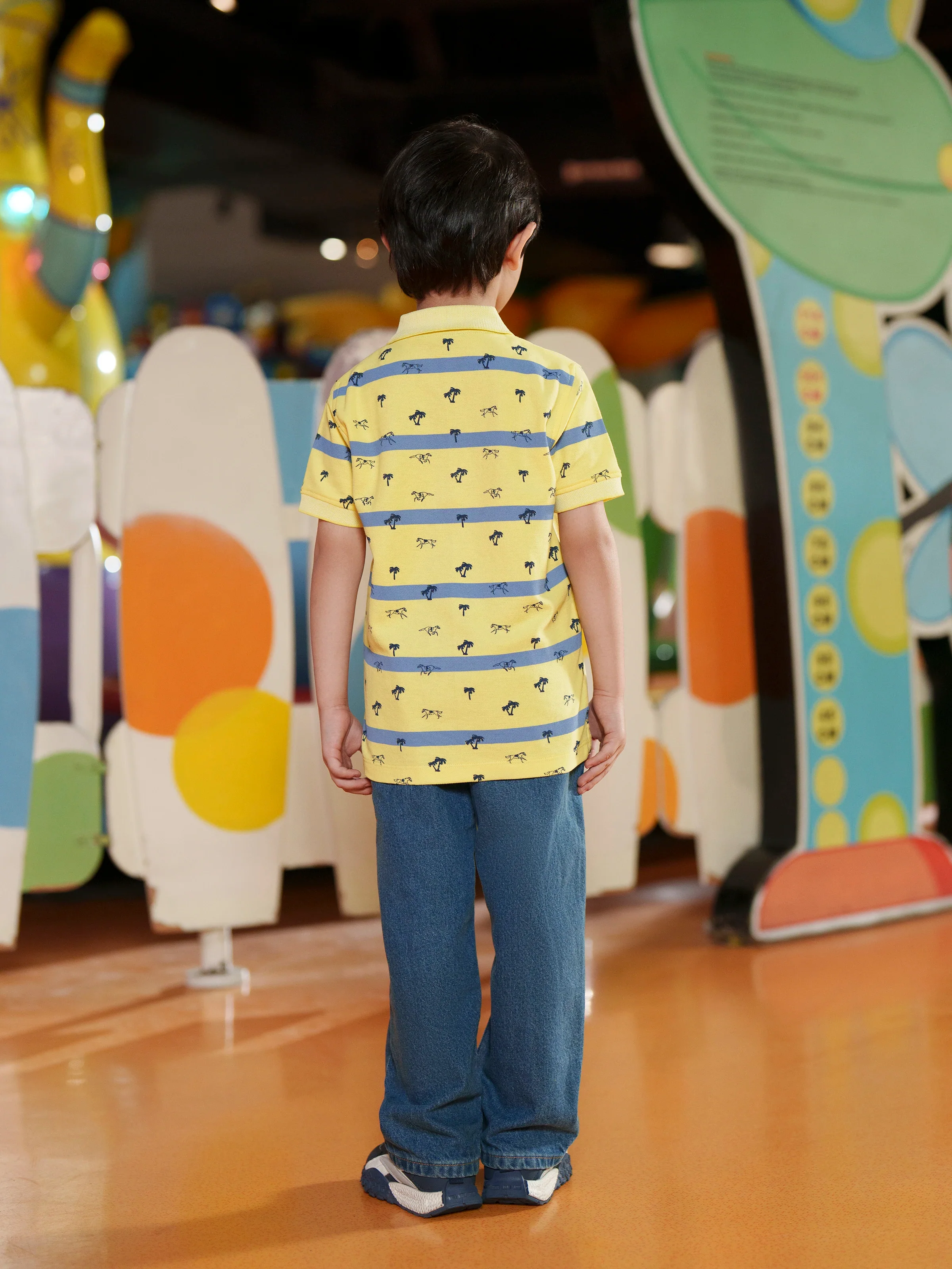 Boy's Yellow Polo Shirt - EBTPS6-036 - Image 6