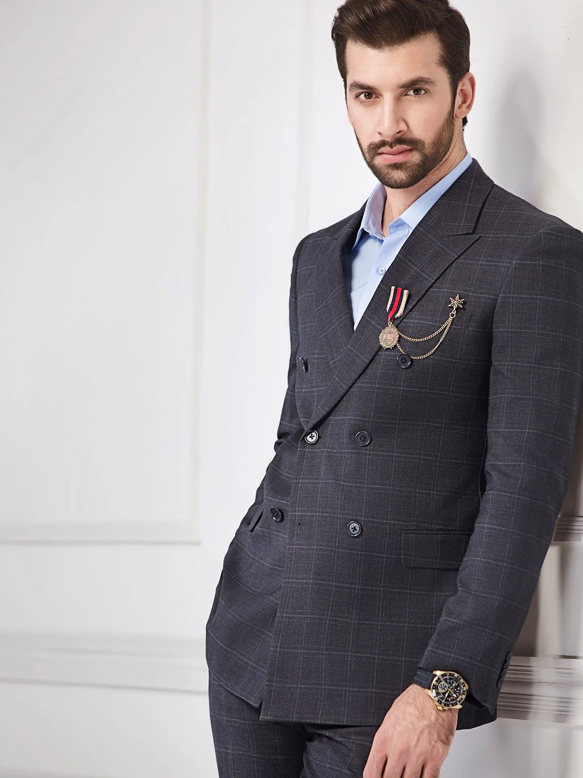 Double Breasted Suit EMTSB17SF-8078