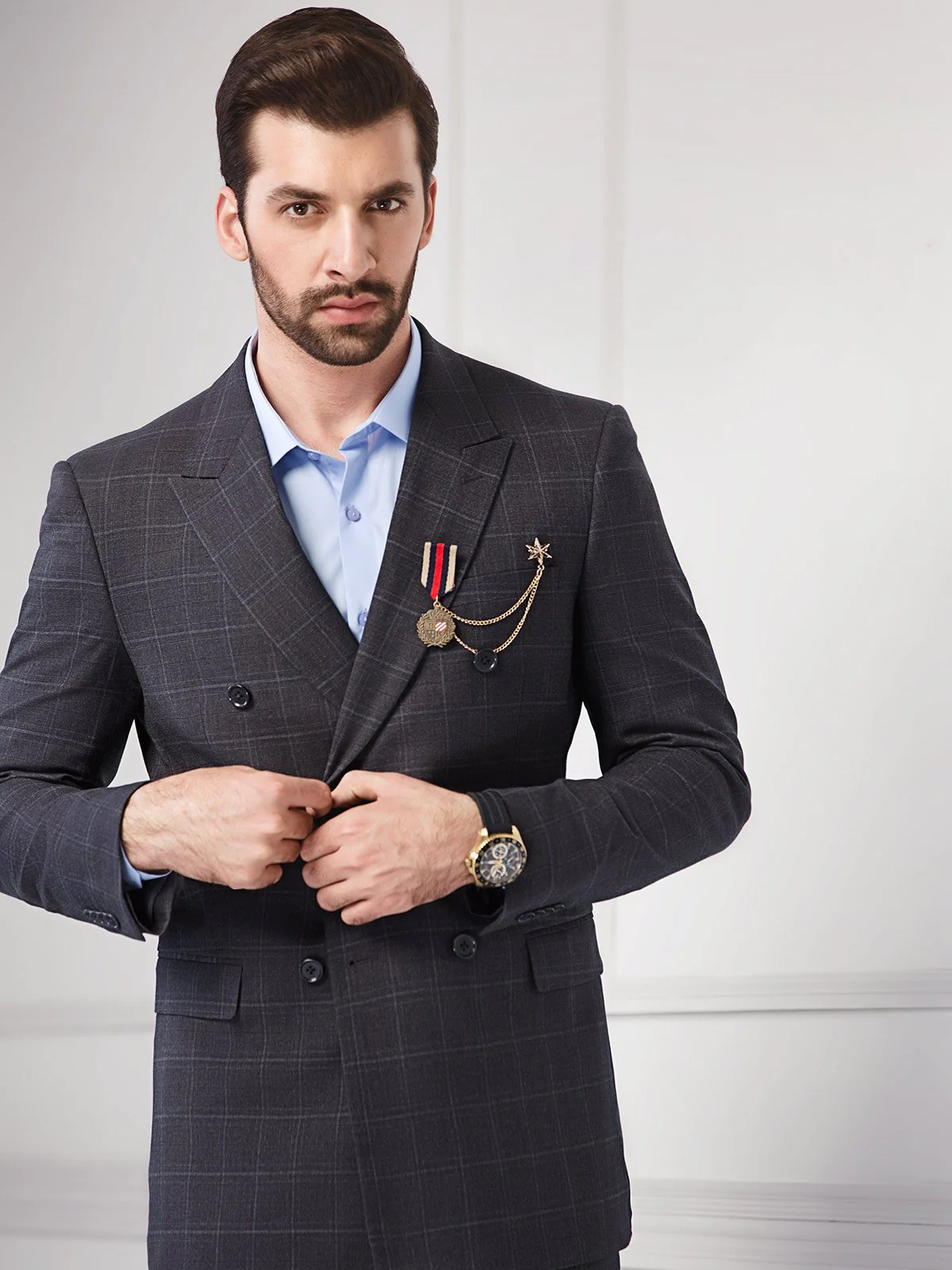 Double Breasted Suit EMTSB17SF-8078 - Image 2