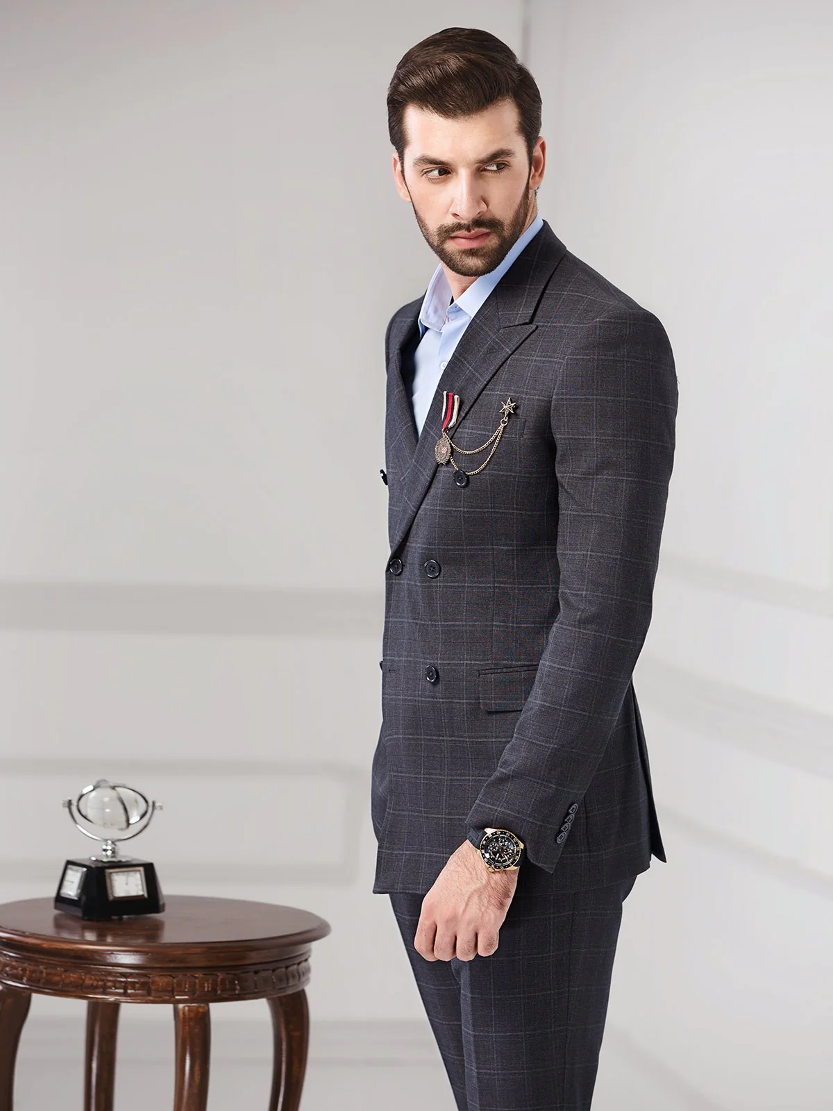 Double Breasted Suit EMTSB17SF-8078 - Image 3