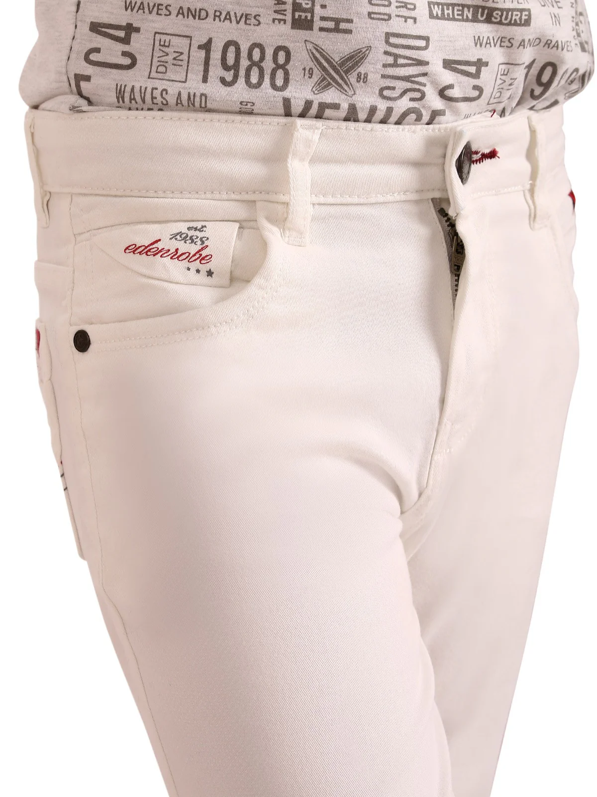 Boy's Off White Chino Pant - EBBCP19-001 - Image 2