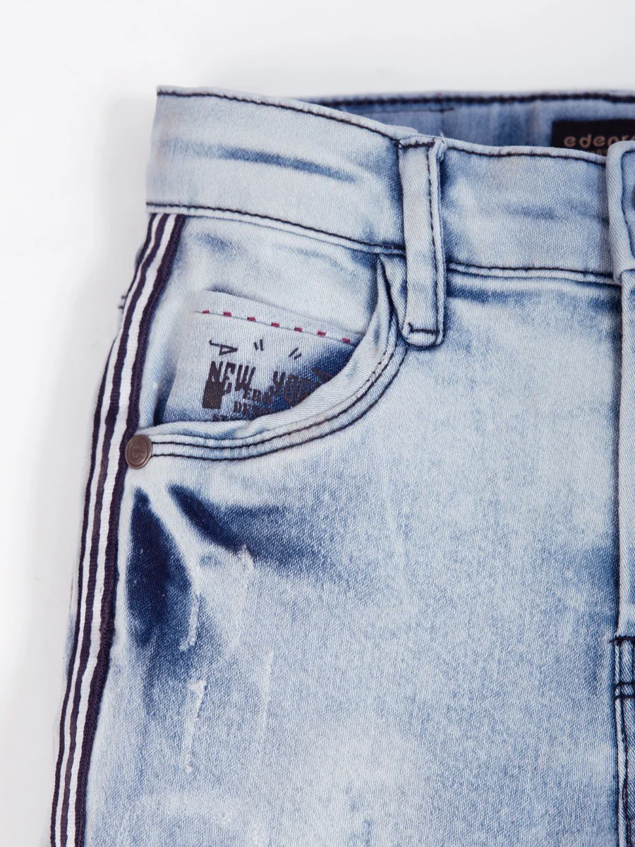 Boy's Ice Blue Denim Pant - EBBDP19-011 - Image 2