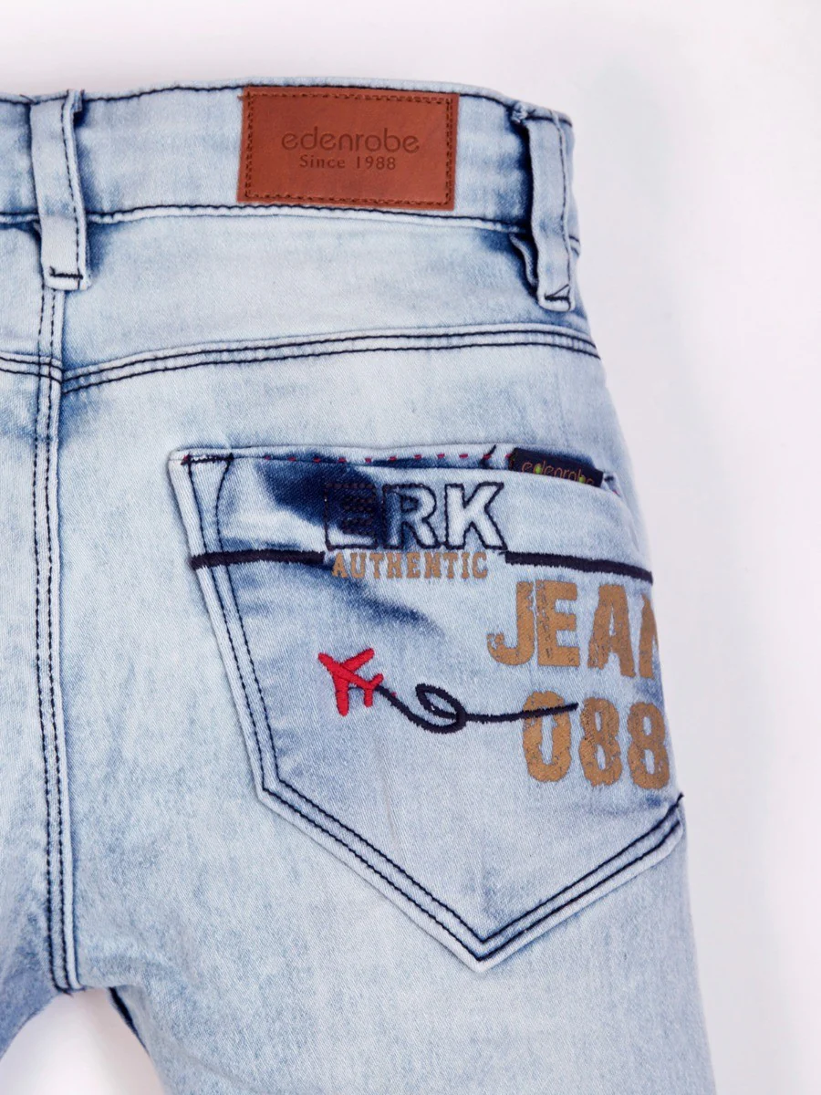 Boy's Ice Blue Denim Pant - EBBDP19-011 - Image 3