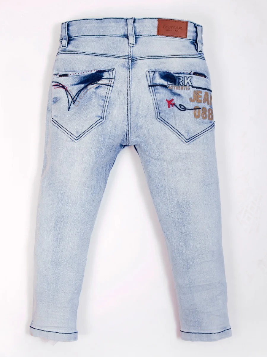 Boy's Ice Blue Denim Pant - EBBDP19-011 - Image 4