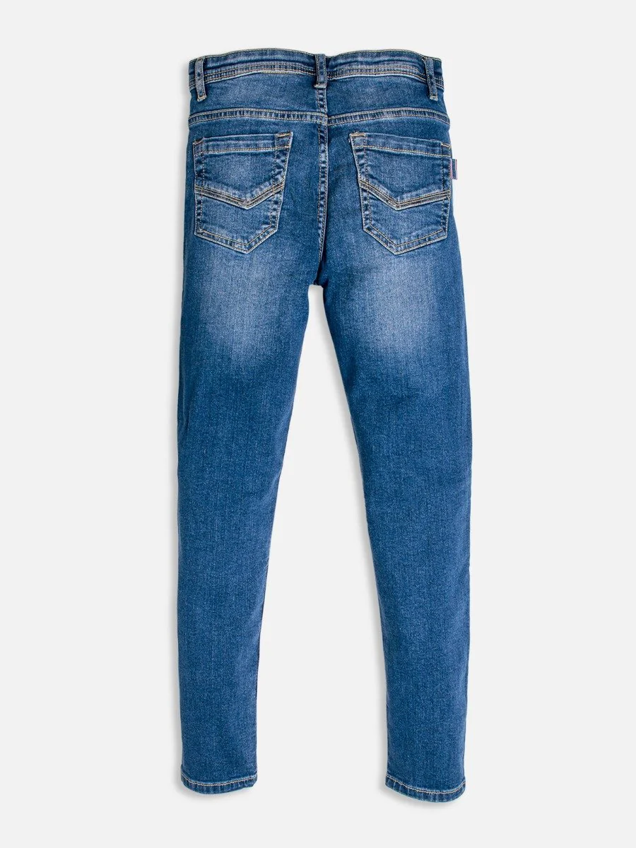 Boy's Denim Blue Denim Pant - EBBDP19-012 - Image 2