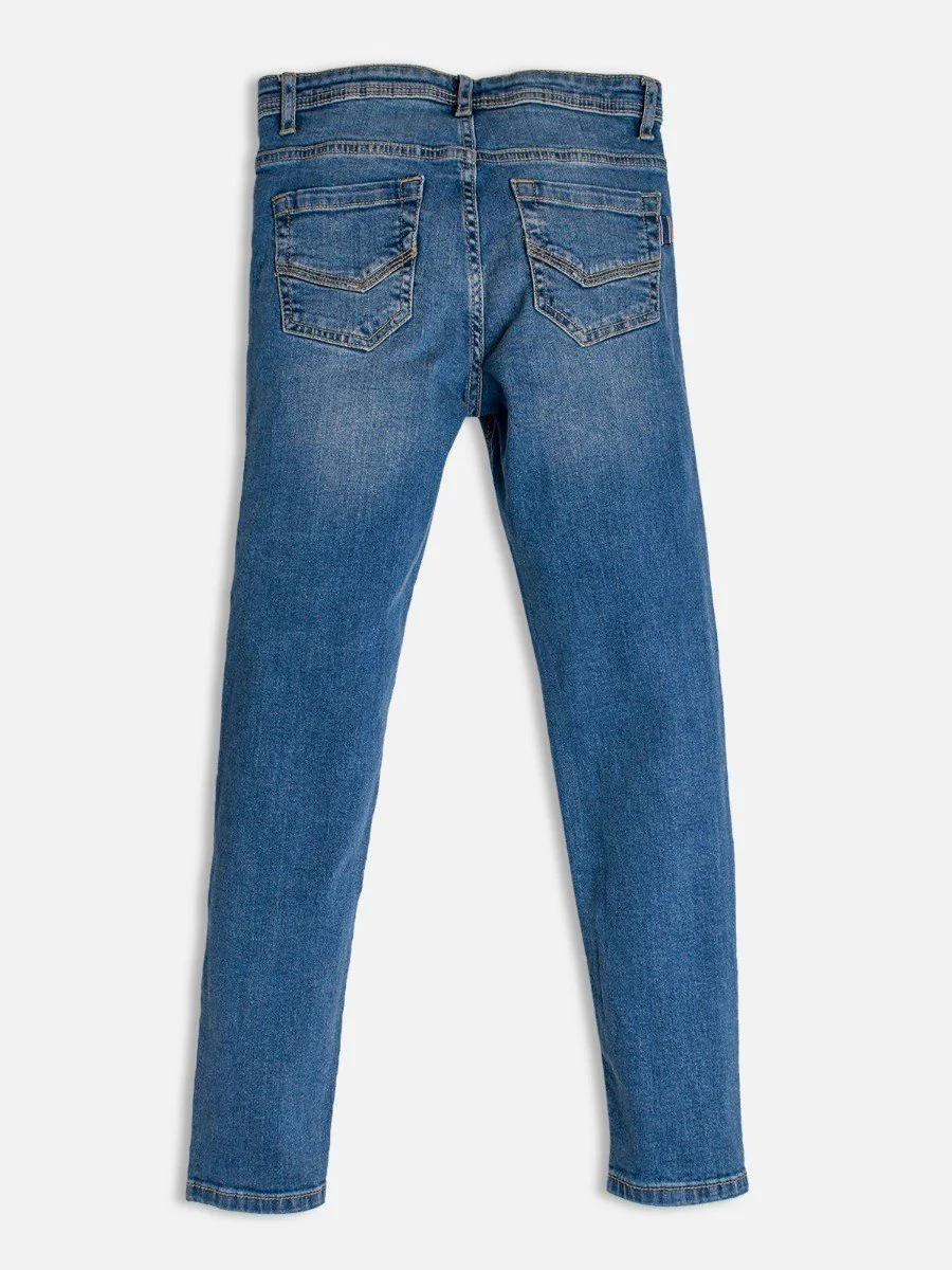 Boy's Denim Blue Denim Pant - EBBDP19-013 - Image 2