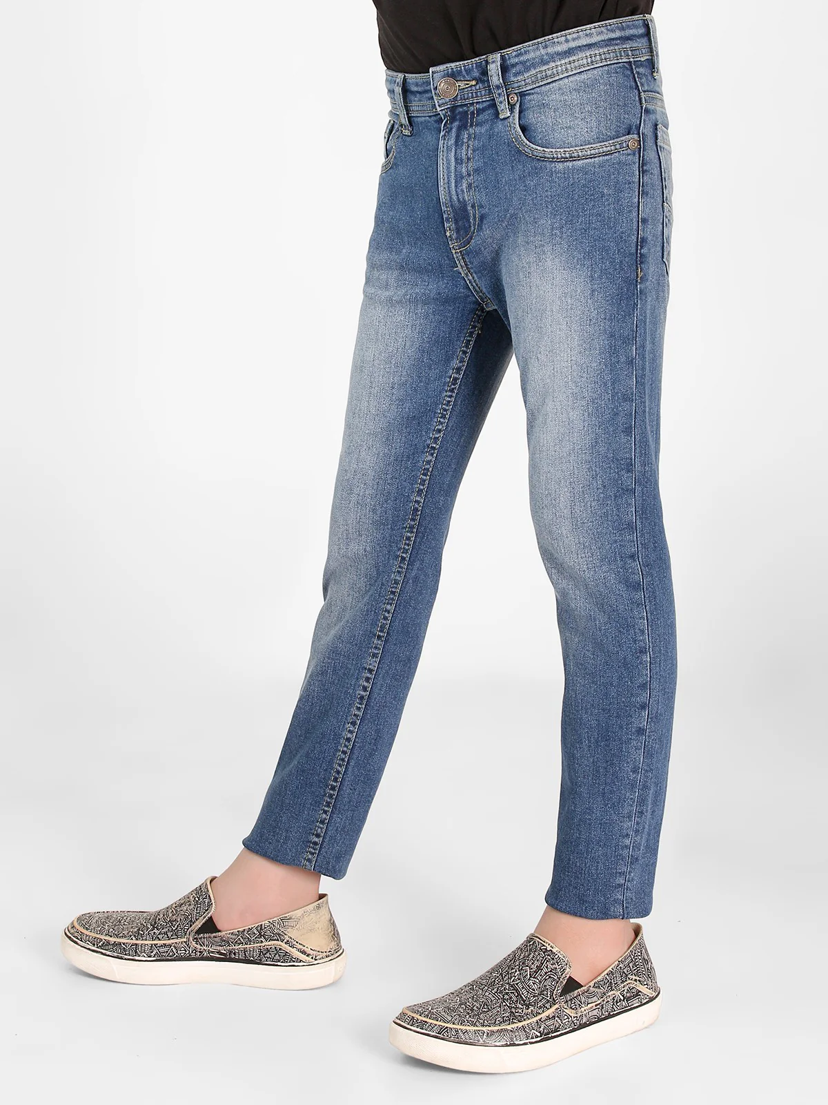 Boy's Denim Blue Denim Pant - EBBDP20-022 - Image 2