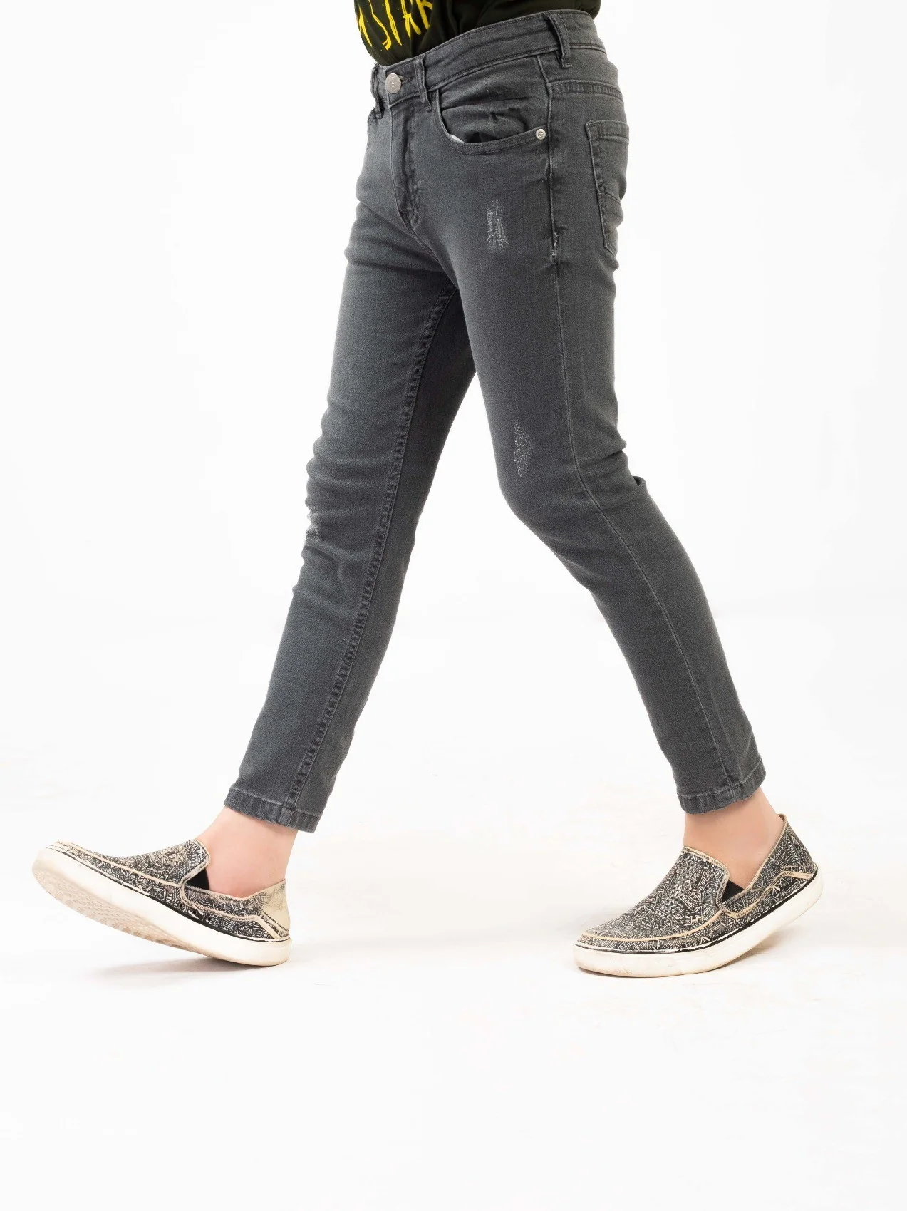 Boy's Light Grey Denim Pant - EBBDP21-001 - Image 2