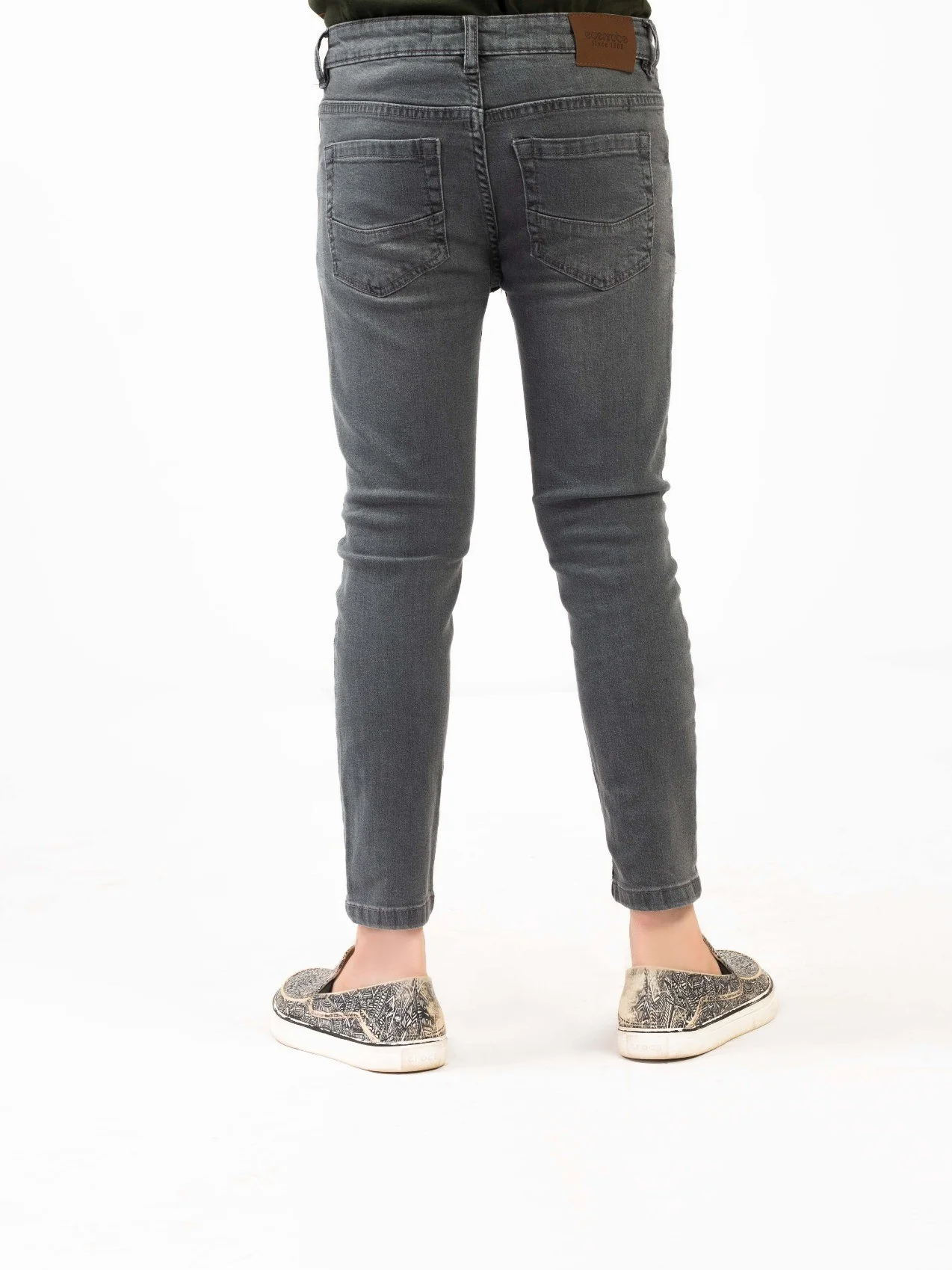 Boy's Light Grey Denim Pant - EBBDP21-001 - Image 3