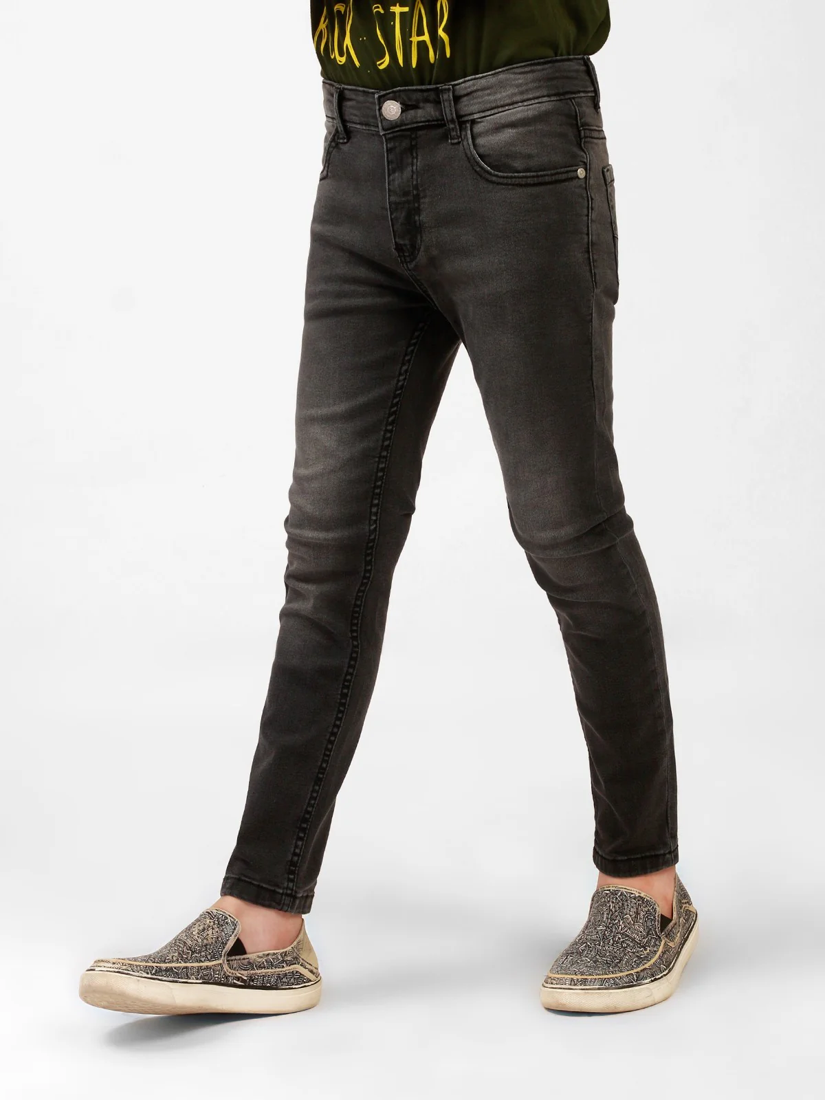 Boy's Dark Grey Denim Pant - EBBDP21-010 - Image 2