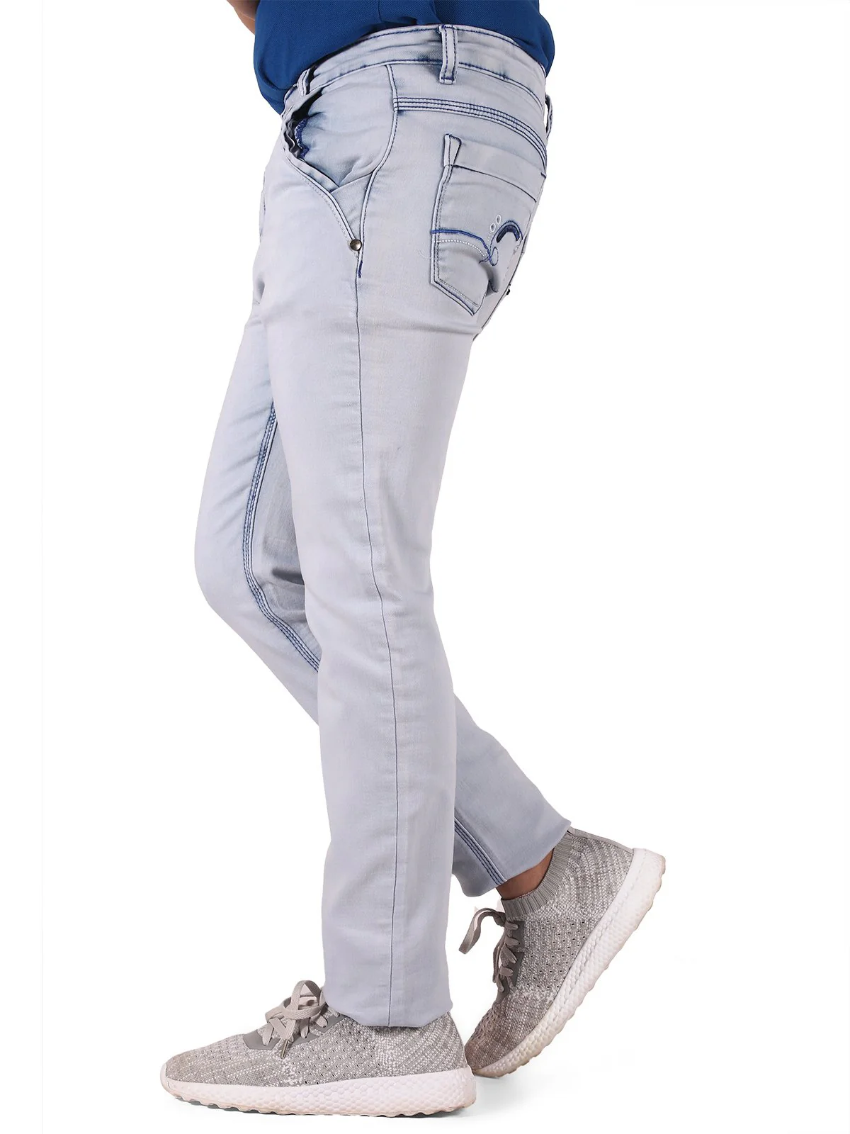 Boy's Ice Blue Chino Pant - EBBP19-5759 - Image 2