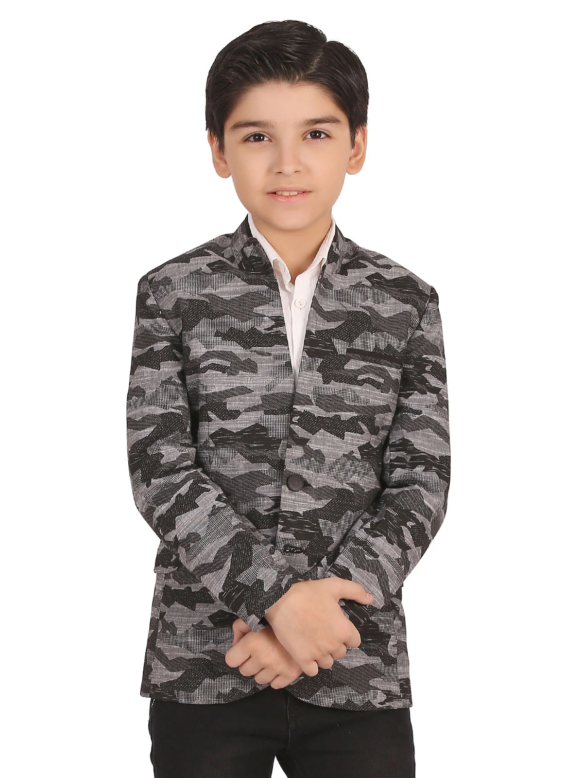 Boy's Grey & Black Blazers - EBTB19-4431 - Image 2