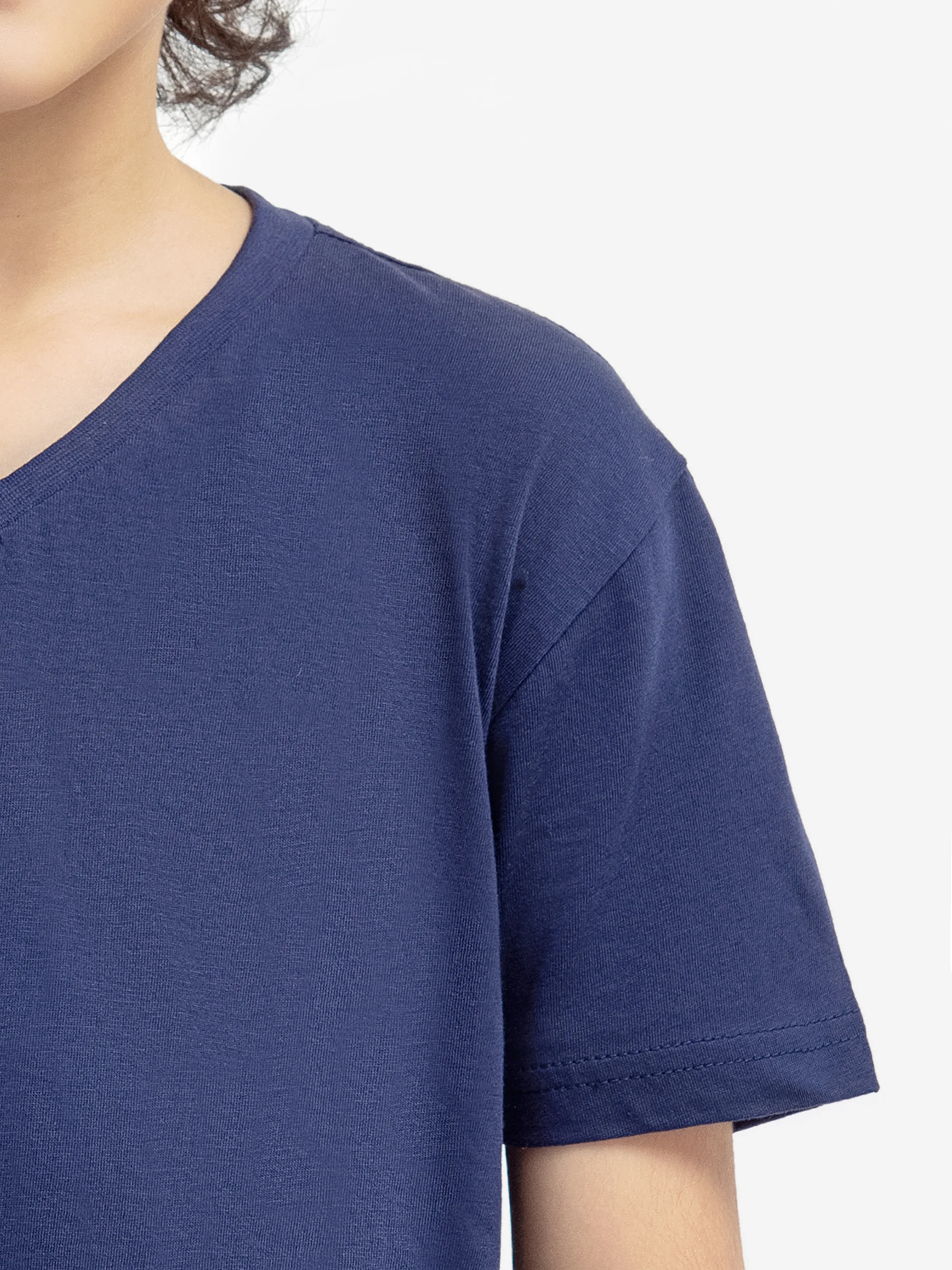 Boy's Navy Blue Basic Tee - EBTBT19-033 - Image 3