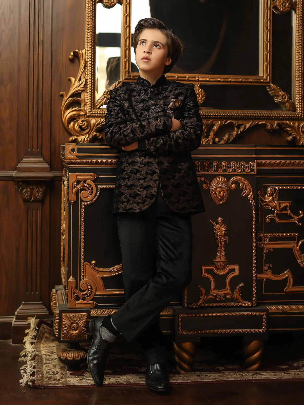 Boy's Dark Brown Coat Pant - EBTCPC19-4414 - Image 3