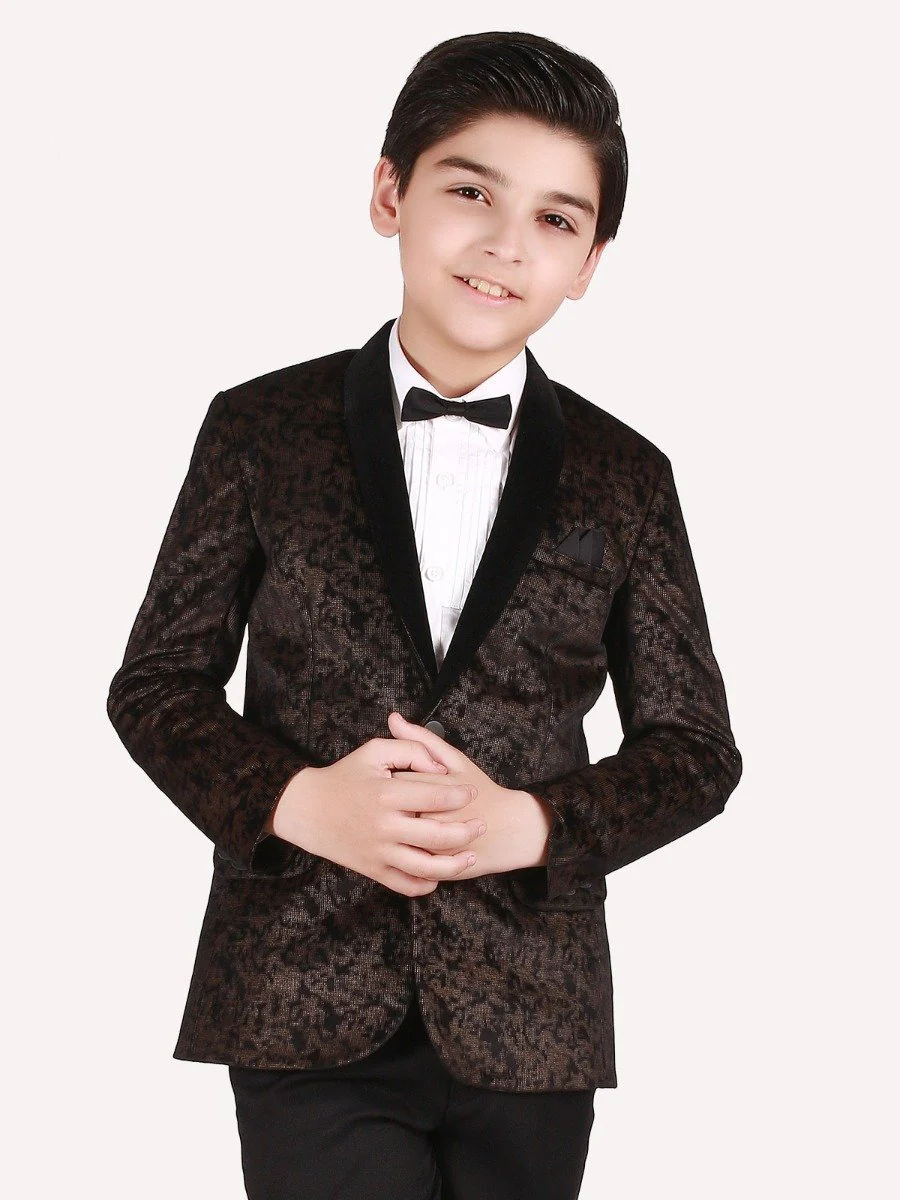 Boy's Golden Black Coat Pant - EBTCPC20-4425