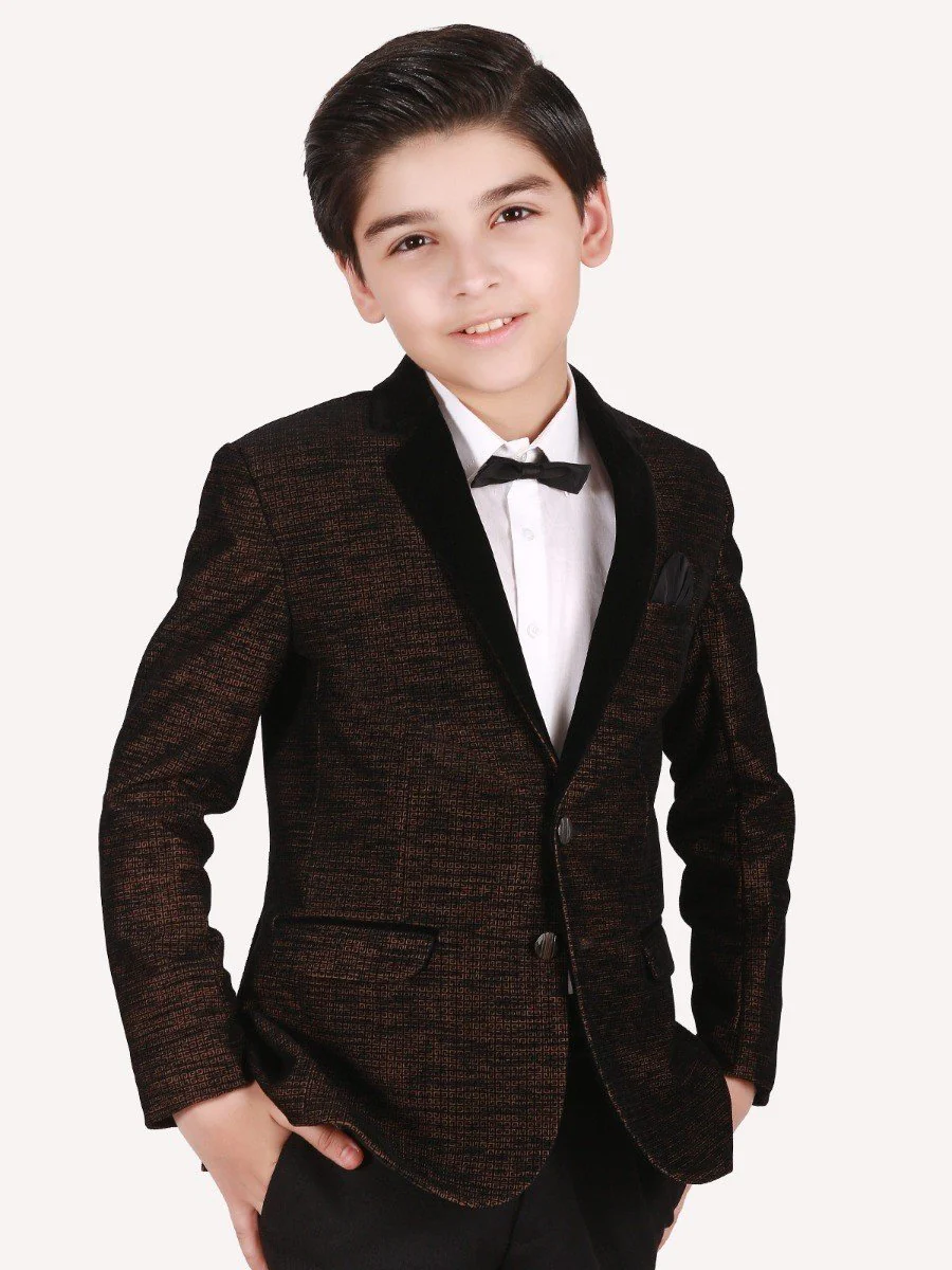 Boy's Black & Golden Coat Pant - EBTCPC20-4426 - Image 2