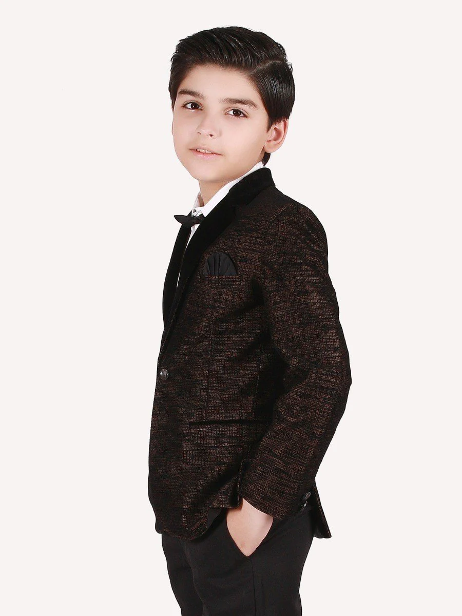 Boy's Black & Golden Coat Pant - EBTCPC20-4426 - Image 3