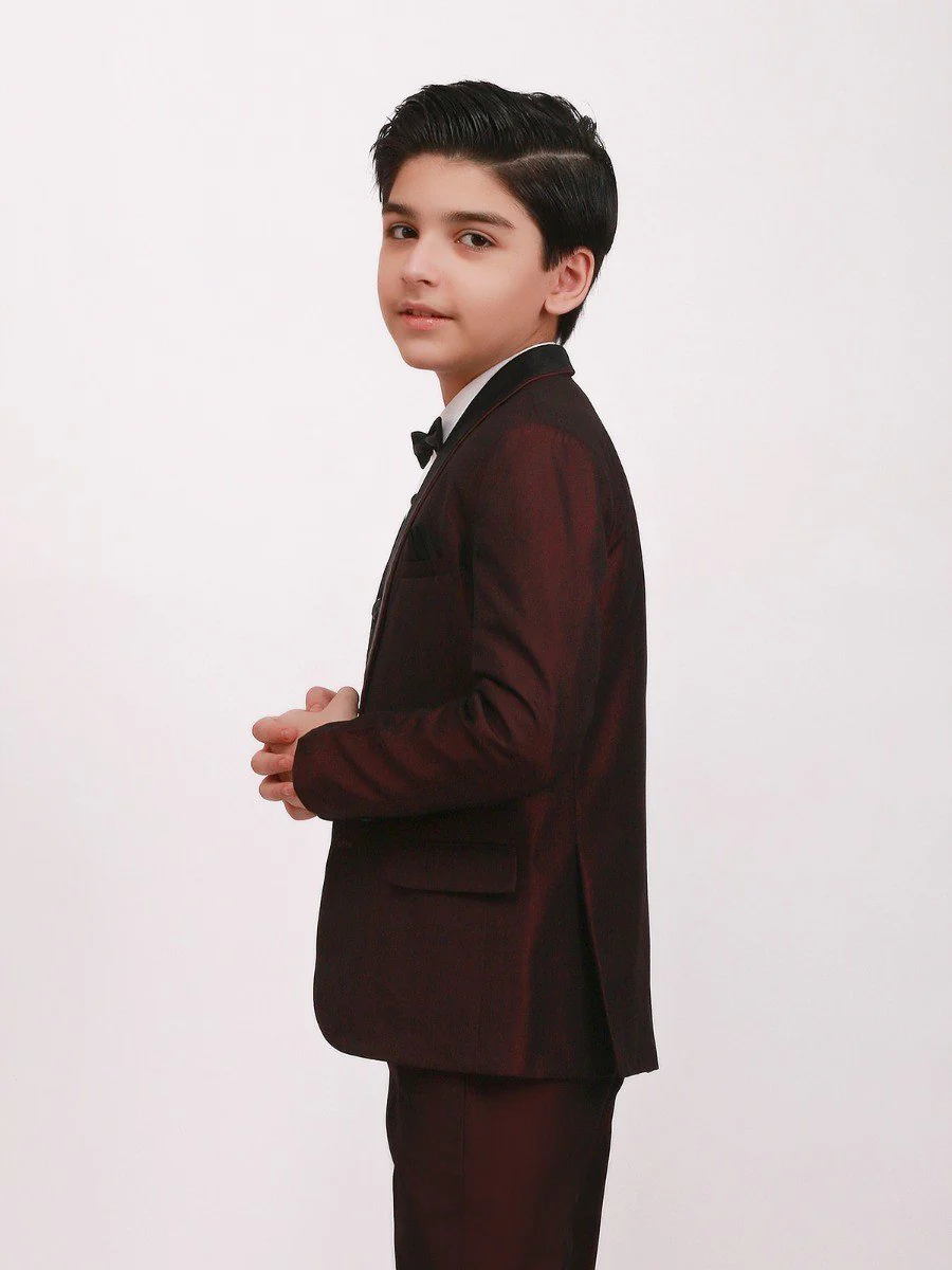 Boy's Maroon Coat Pant - EBTCPC20-4449 - Image 2