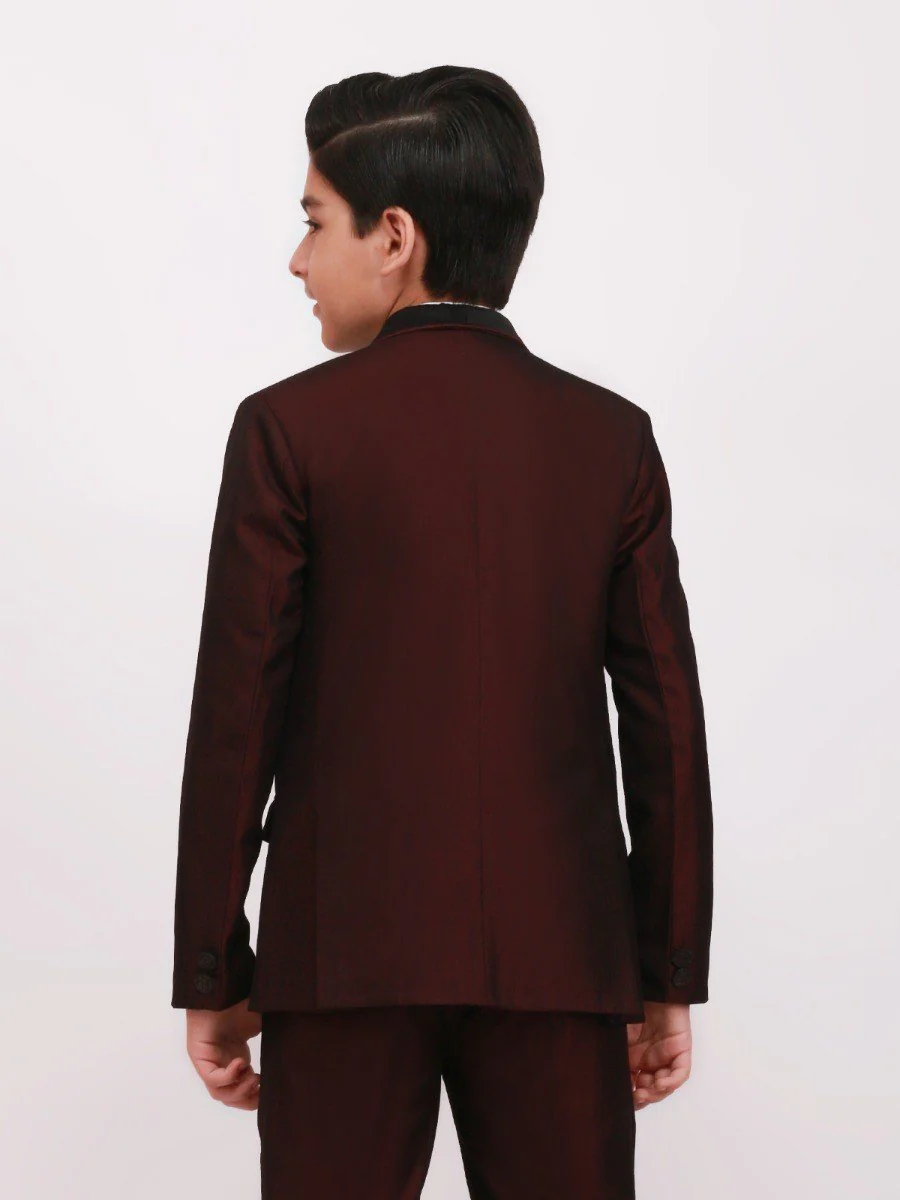 Boy's Maroon Coat Pant - EBTCPC20-4449 - Image 3