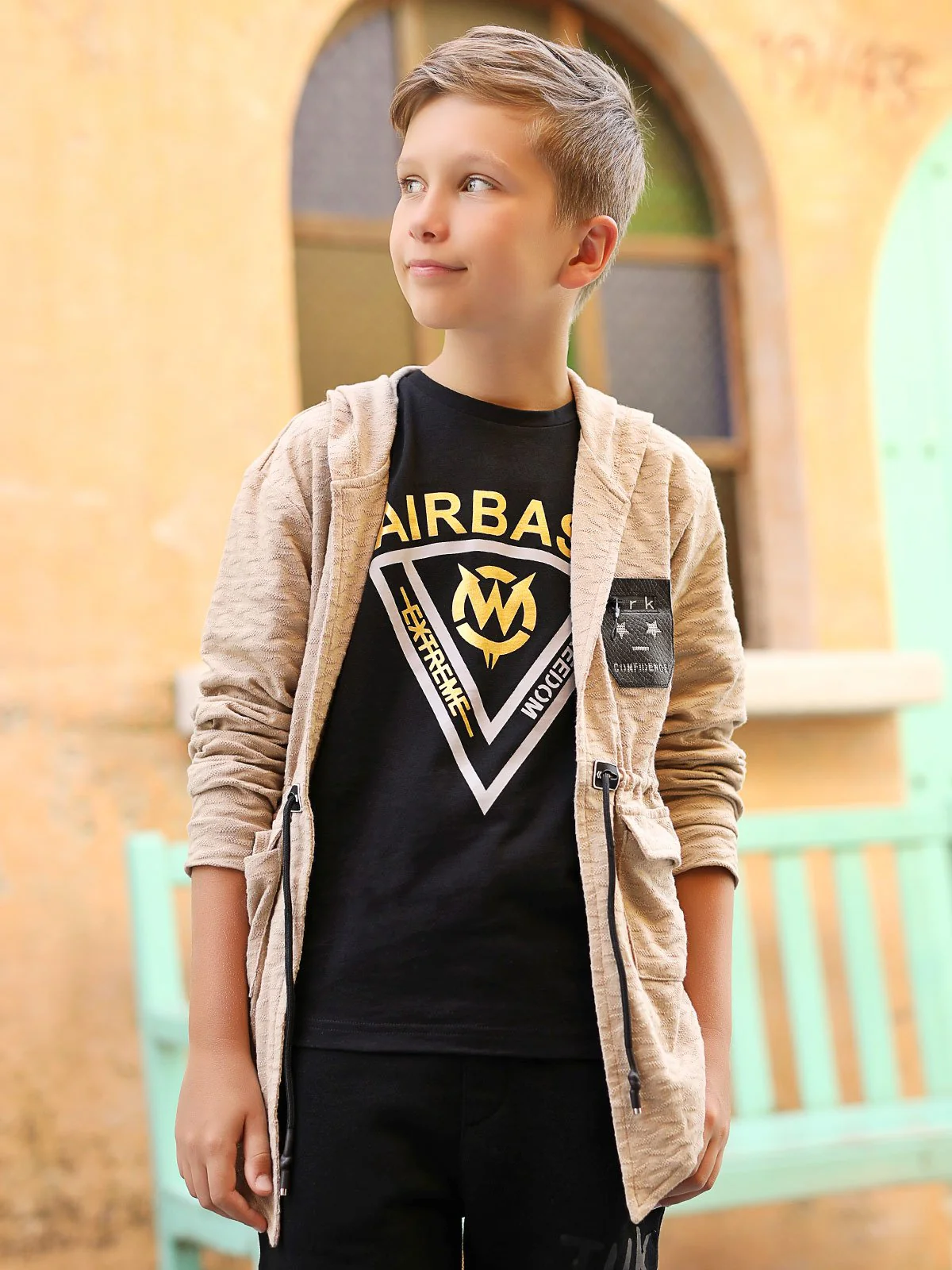 Boy's Beige Hoodie - EBTH18-14361 - Image 2